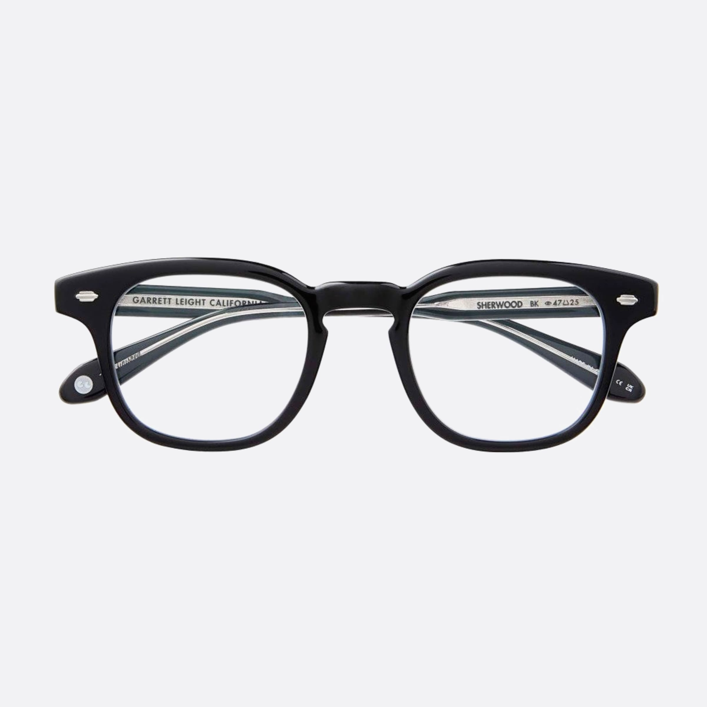 Garrett 47mm Leight Sherwood Black Squared Unisex Eyeglasses - Lifestyle Shot
