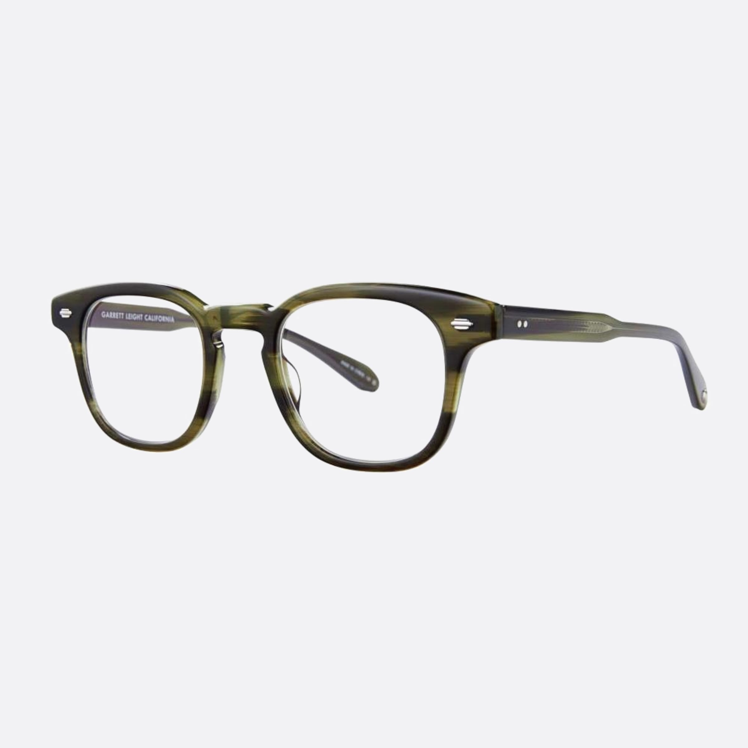 Garrett 47mm Leight Sherwood Dgfr Green Squared Unisex Eyeglasses - Side View