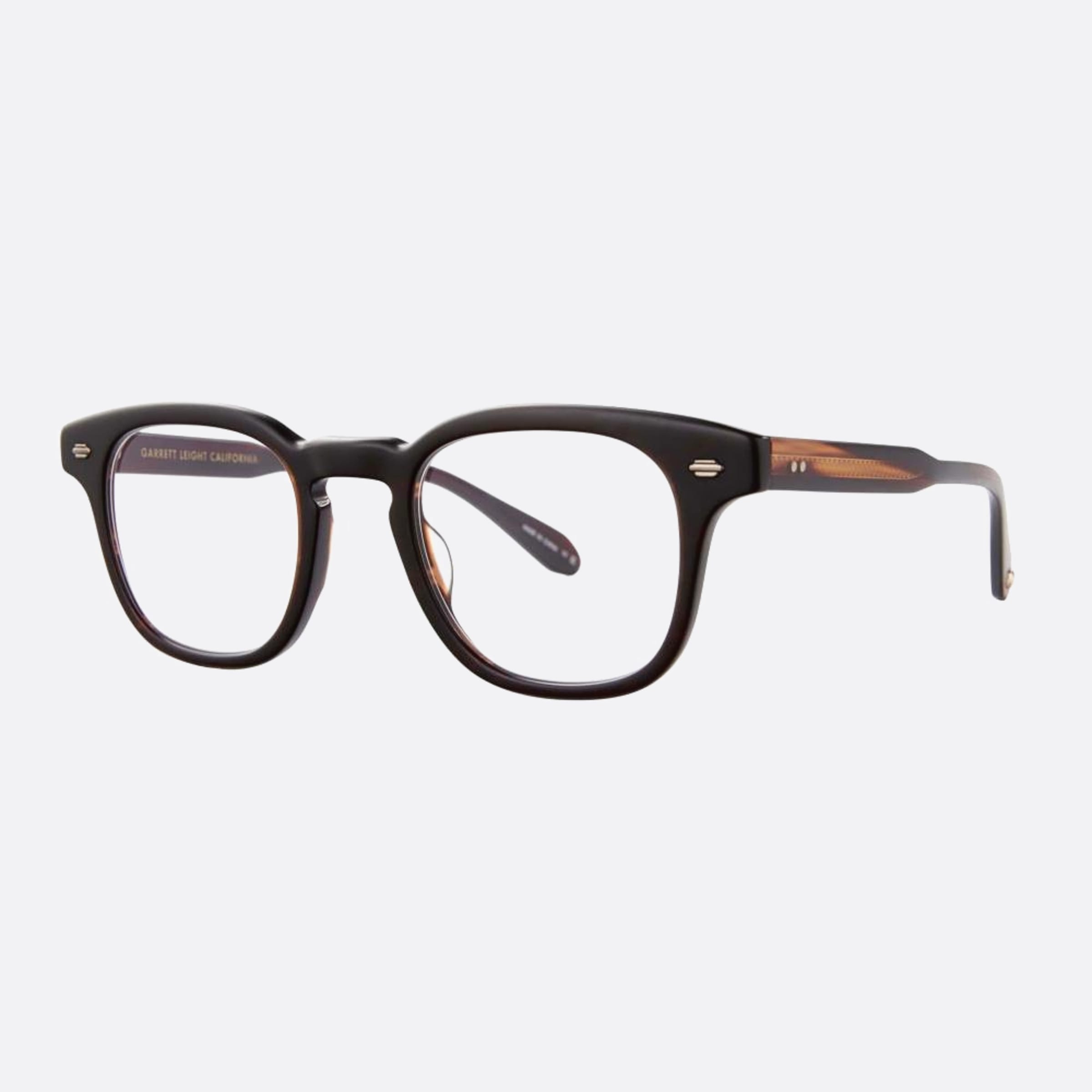 Garrett 44mm Leight Sherwood Mrwt Havana Squared Unisex Eyeglasses - Side View
