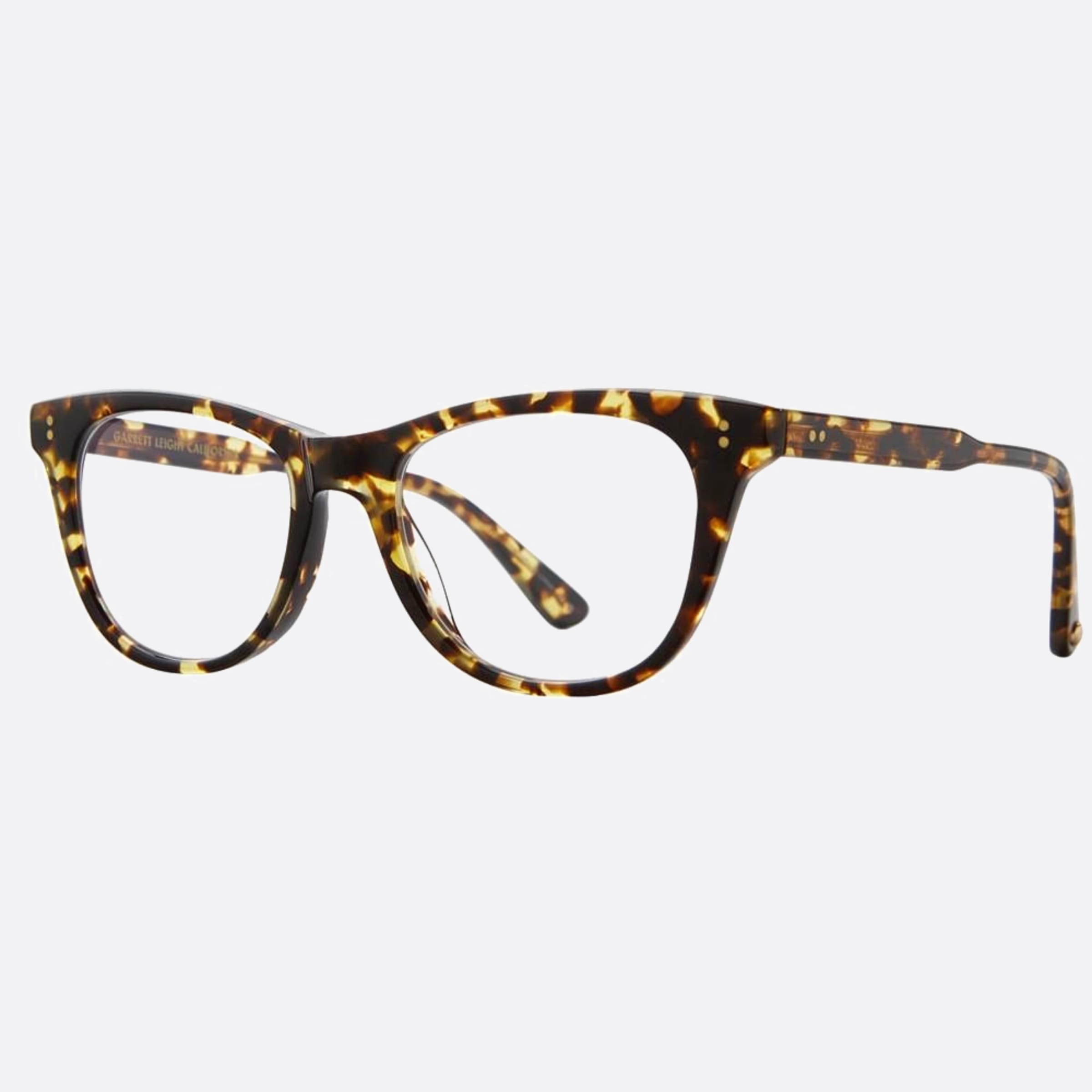 Garrett 47mm Leight Tia Jane Tut Havana Cat Eye Unisex Eyeglasses - Side View