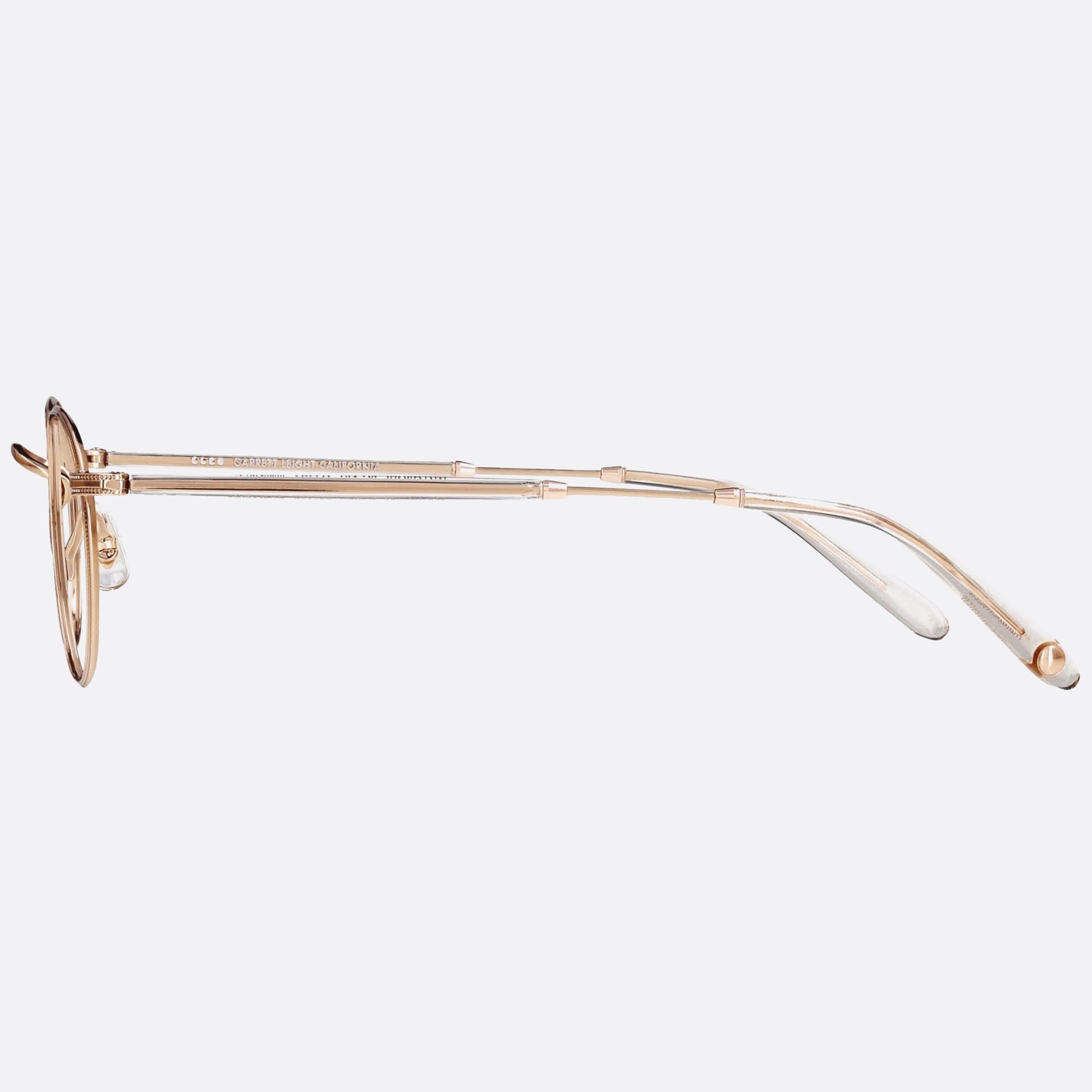 Garrett 45mm Leight Walgrove Rose Gold Cat Eye Unisex Eyeglasses - Side View