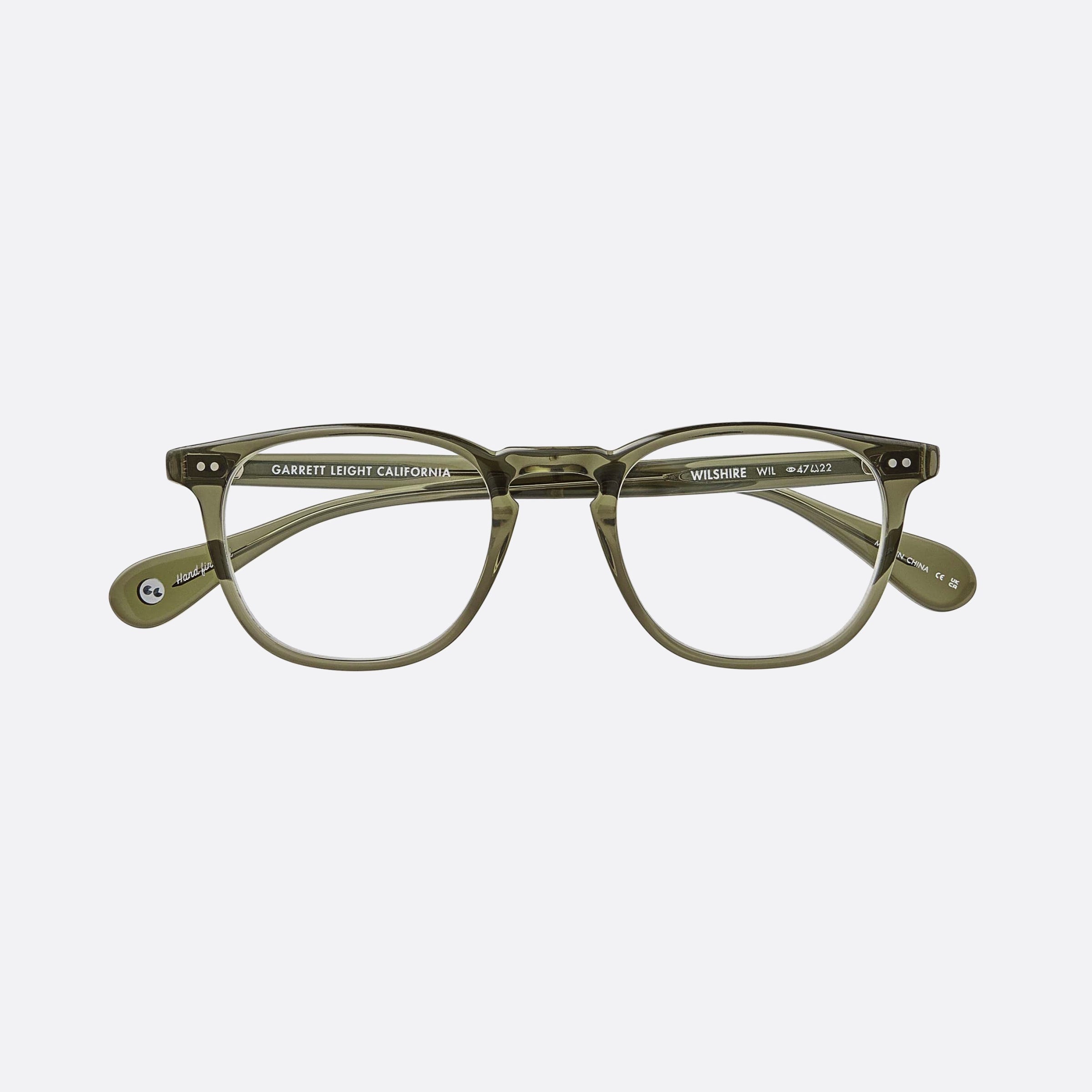 Garrett 47mm Leight Wilshire Wil Green Squared Unisex Eyeglasses - Lifestyle Shot