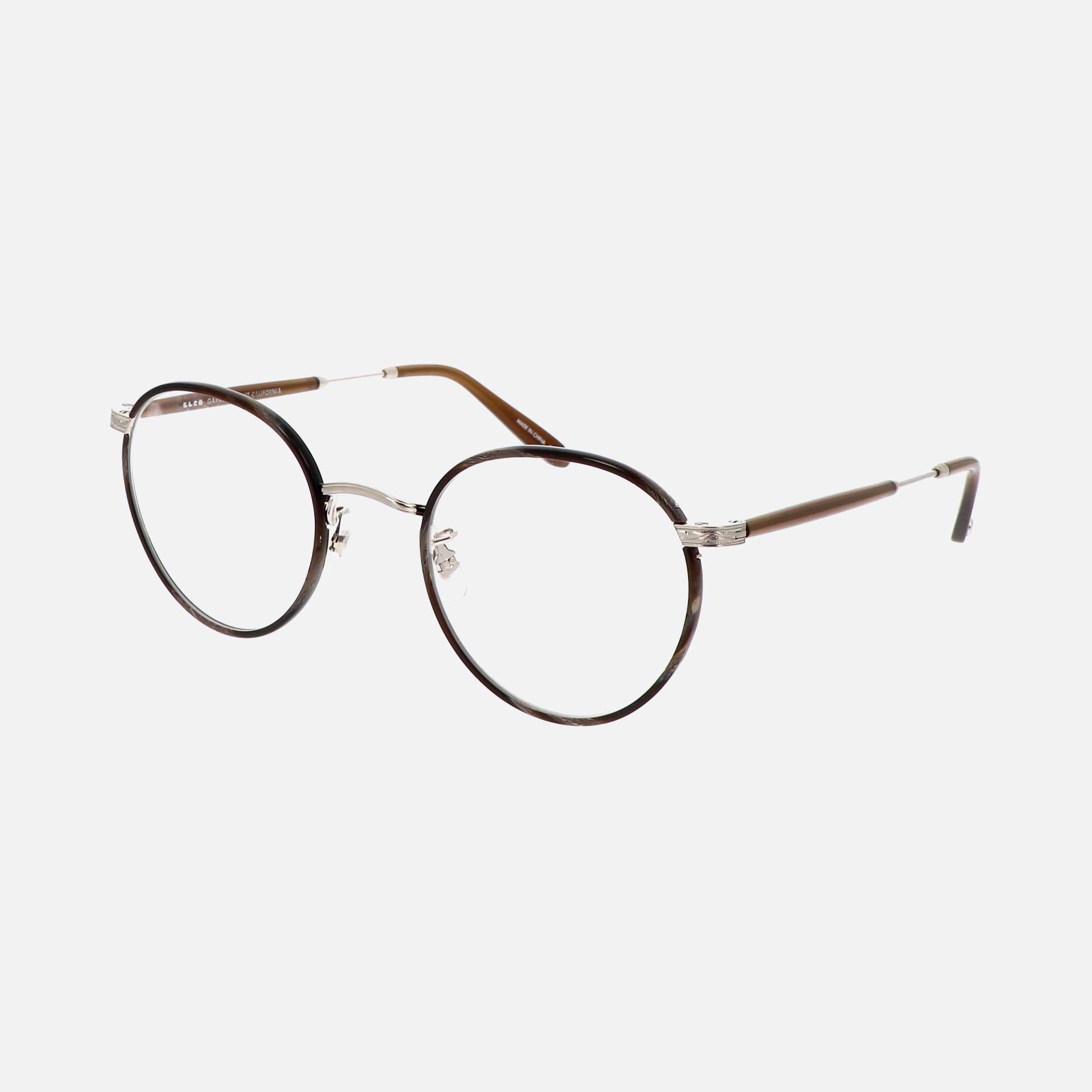 Garrett 49mm Leight Wilson Dkwr Hzl Brown Round Unisex Eyeglasses - Main View