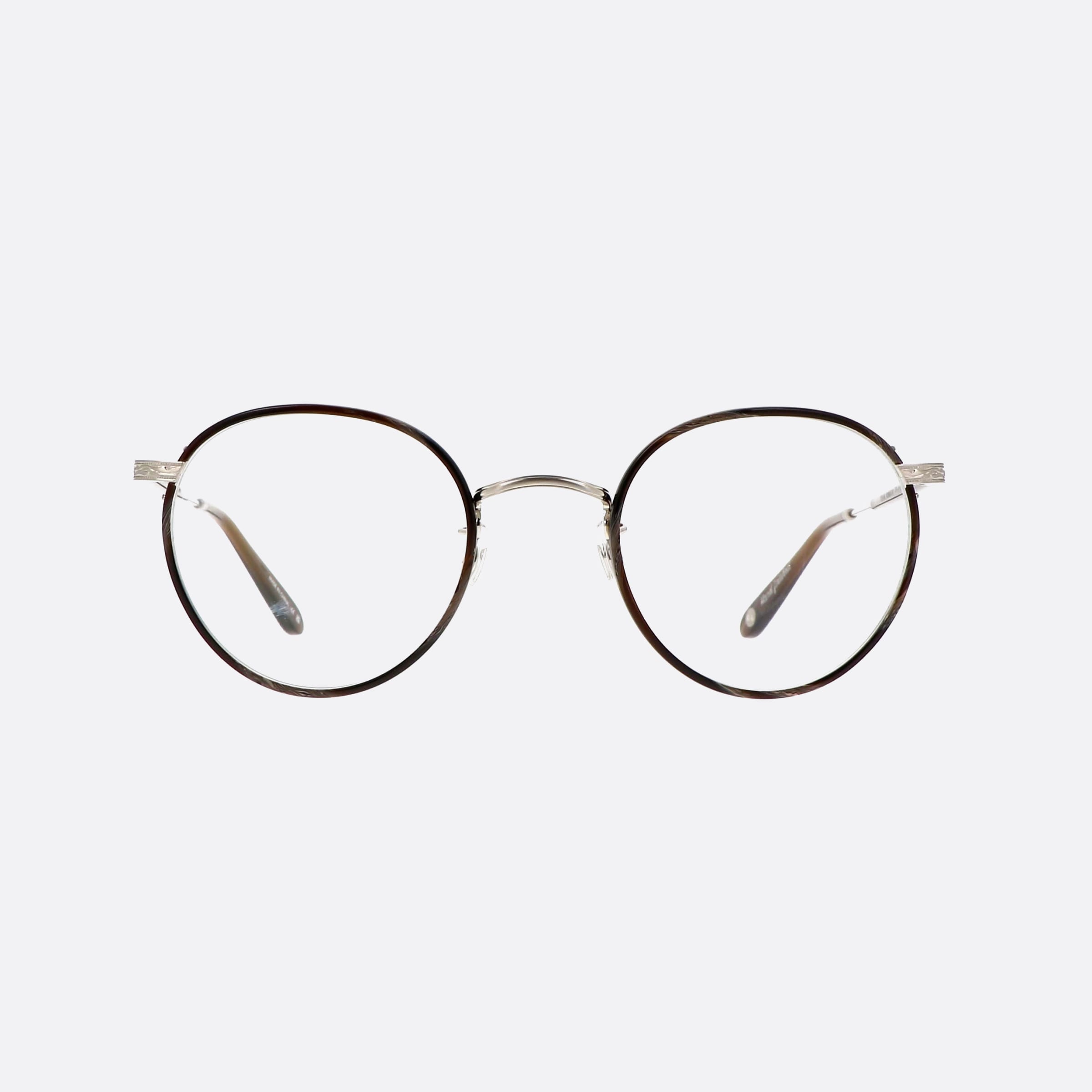 Garrett 49mm Leight Wilson Dkwr Hzl Brown Round Unisex Eyeglasses - Side View