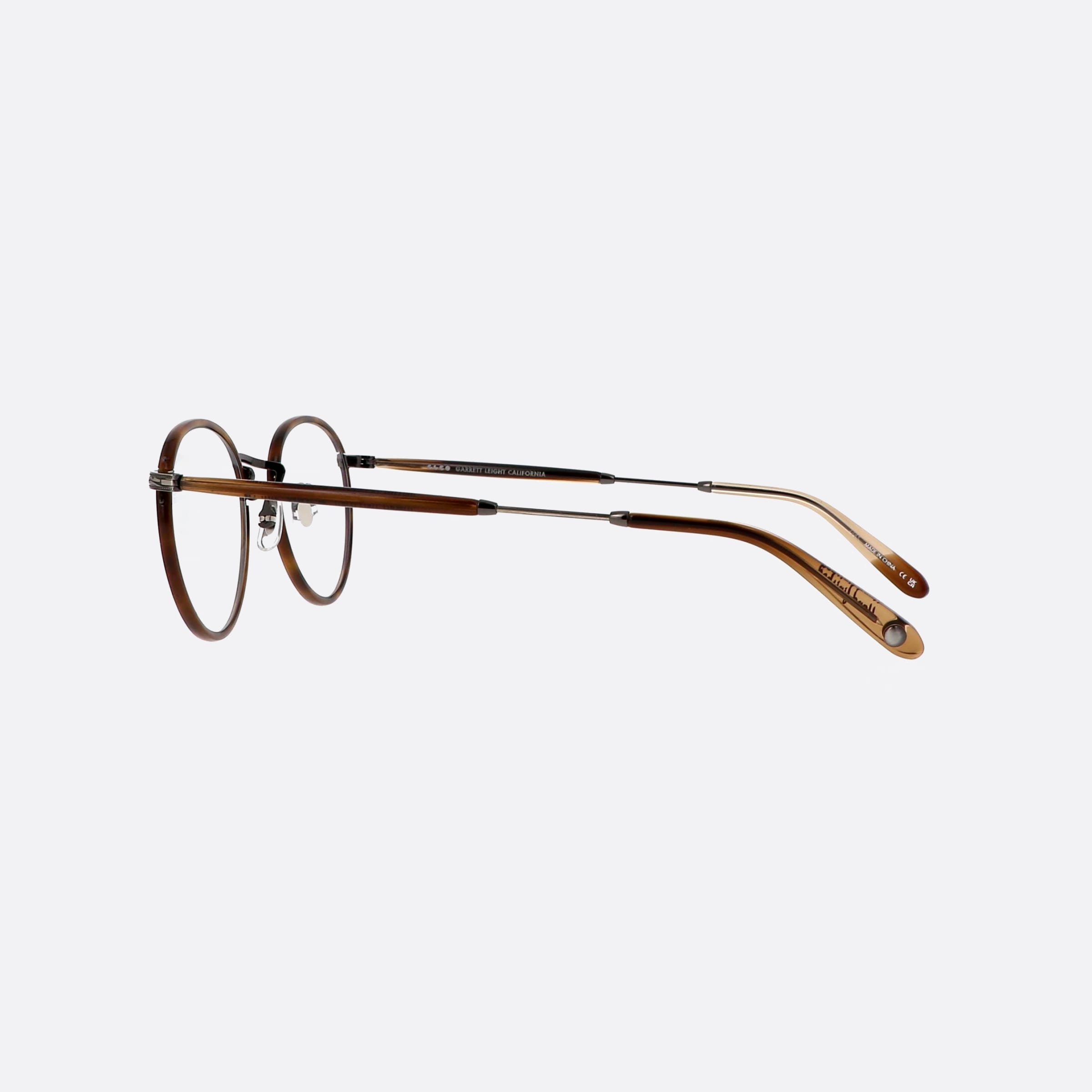 Garrett 46mm Leight Wilson Hct Kht Havana Round Unisex Eyeglasses - Detail View