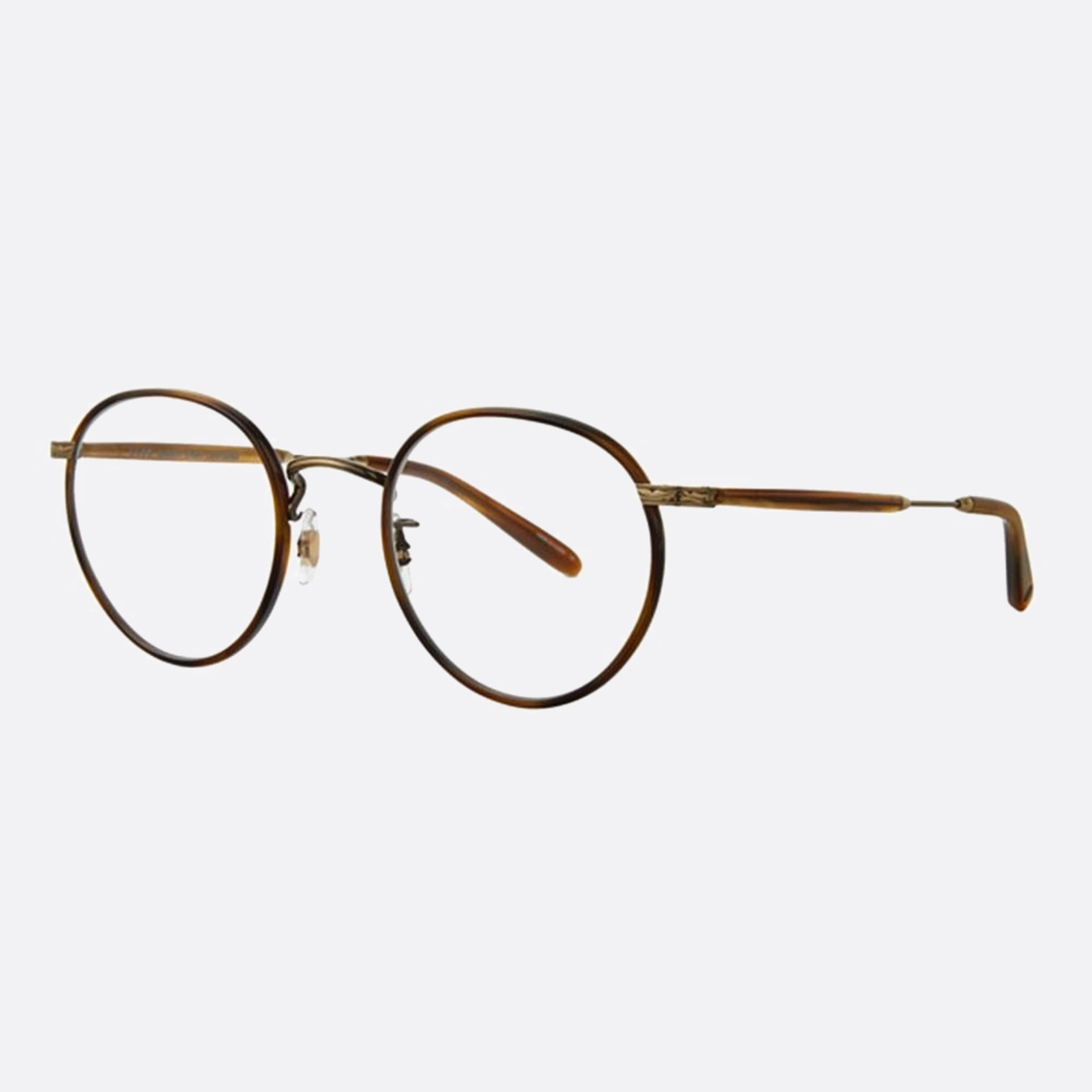 Garrett 49mm Leight Wilson Brown Round Unisex Eyeglasses - Side View