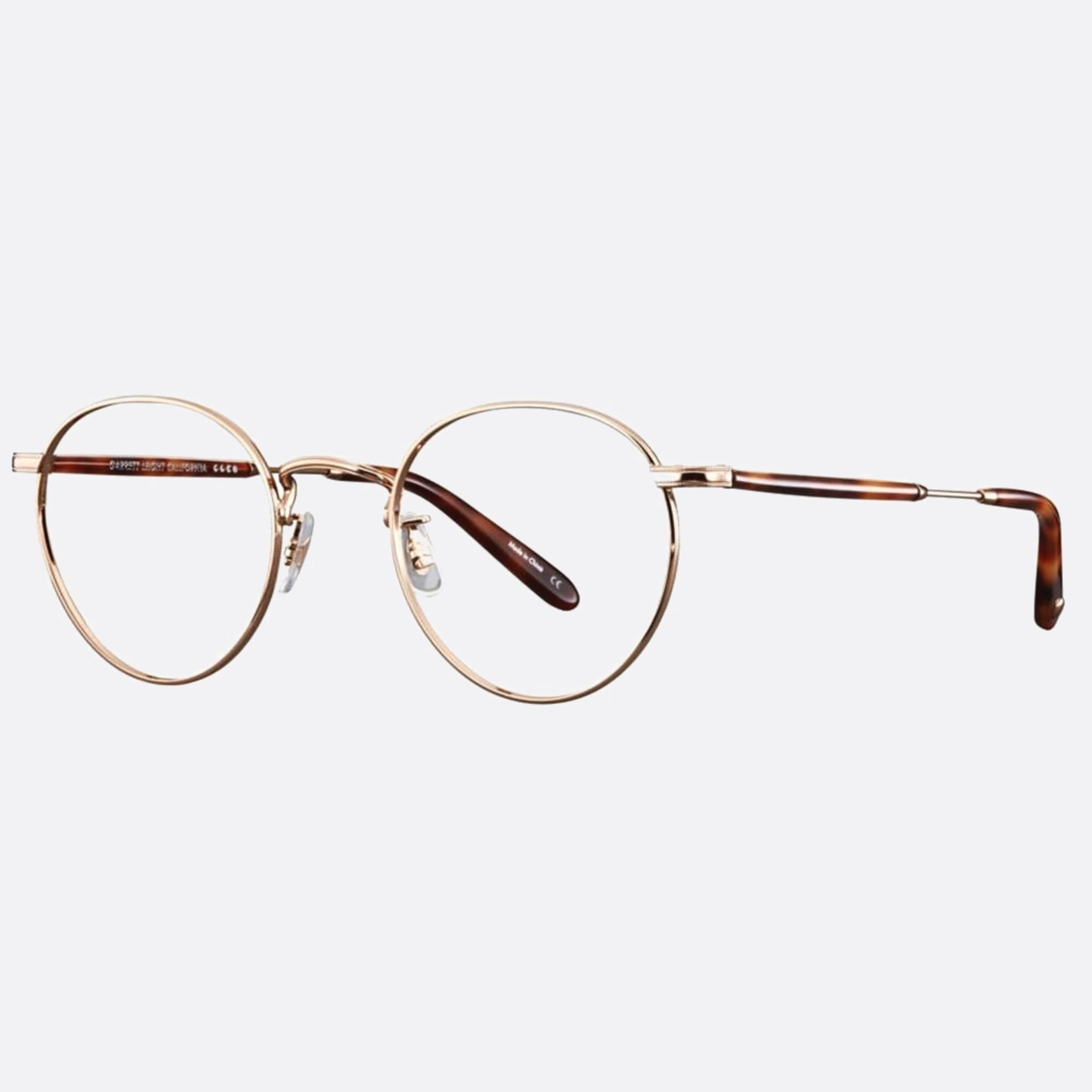 Garrett 46mm Leight Wilson Mdht Gold Round Men Eyeglasses - Side View