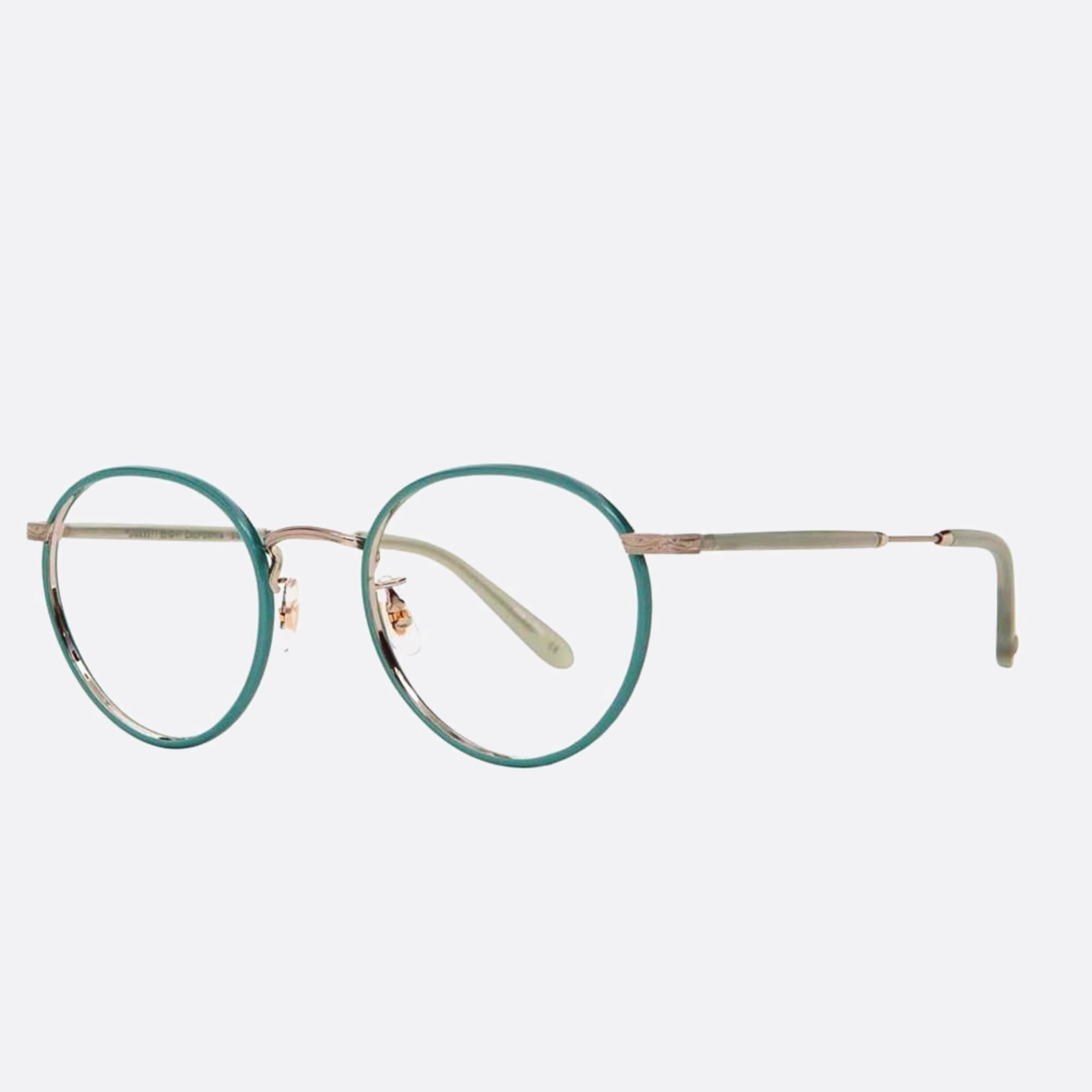 Garrett 49mm Leight Wilson Spl Green Round Unisex Eyeglasses - Side View