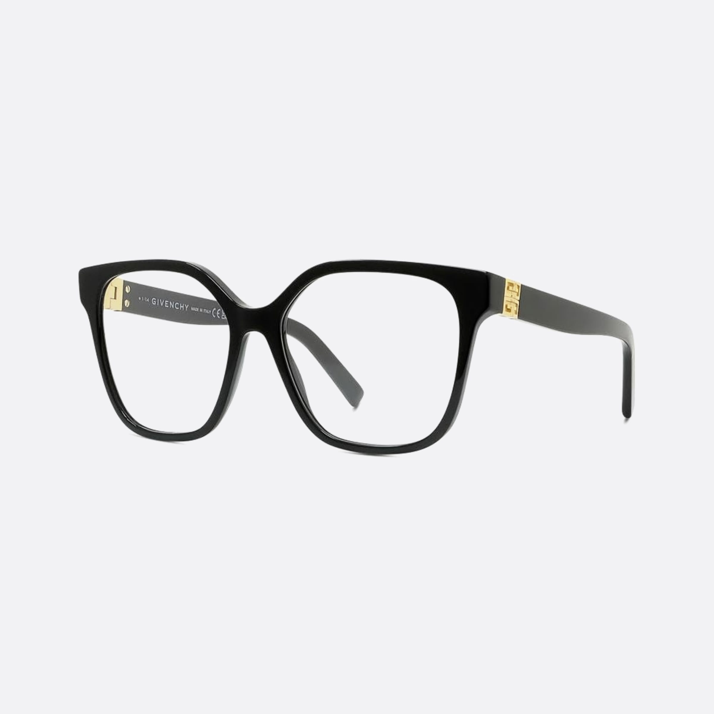 Givenchy 55mm Black Squared Women Eyeglasses - Side View