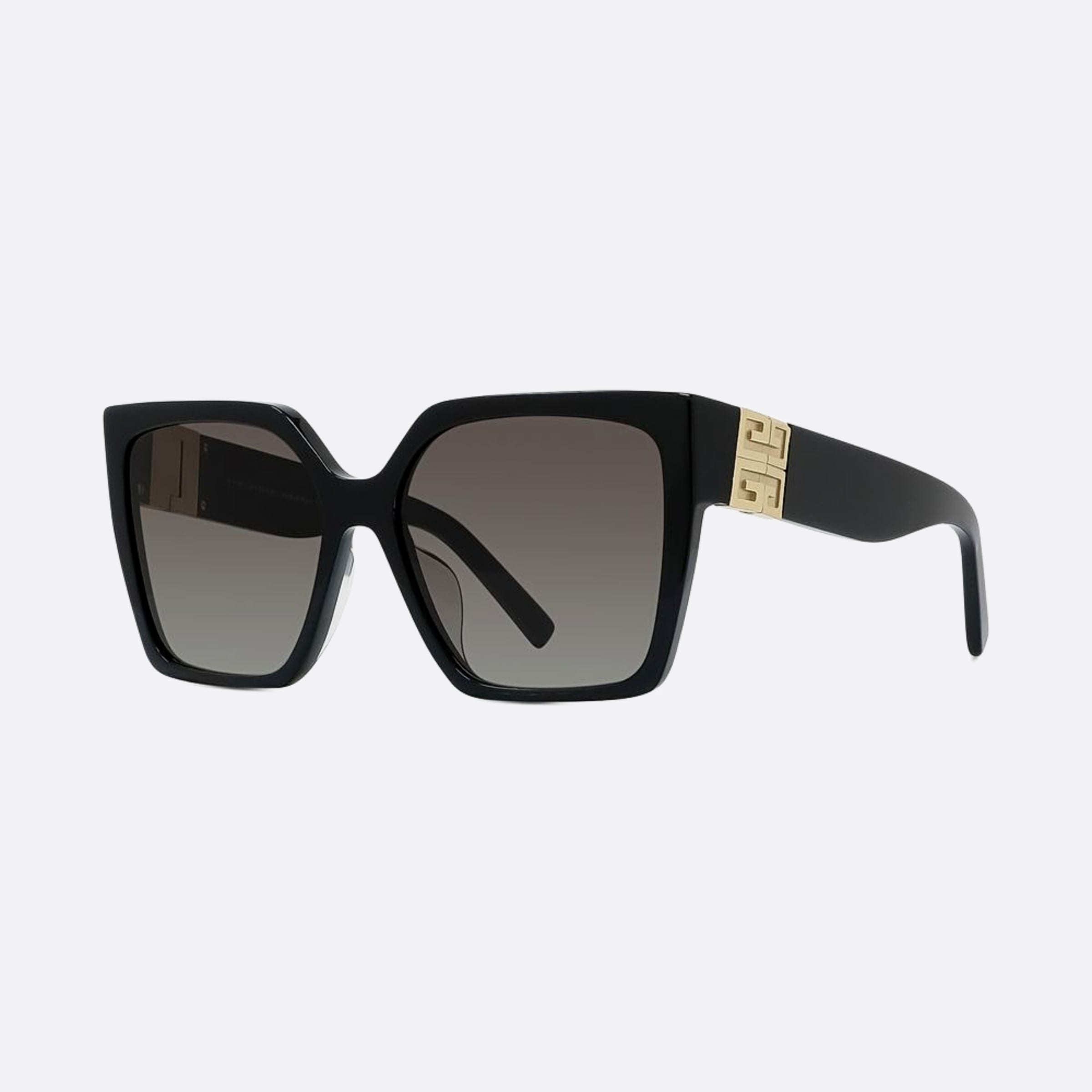 Givenchy 57mm 01b Black Squared Women Sunglasses - Side View