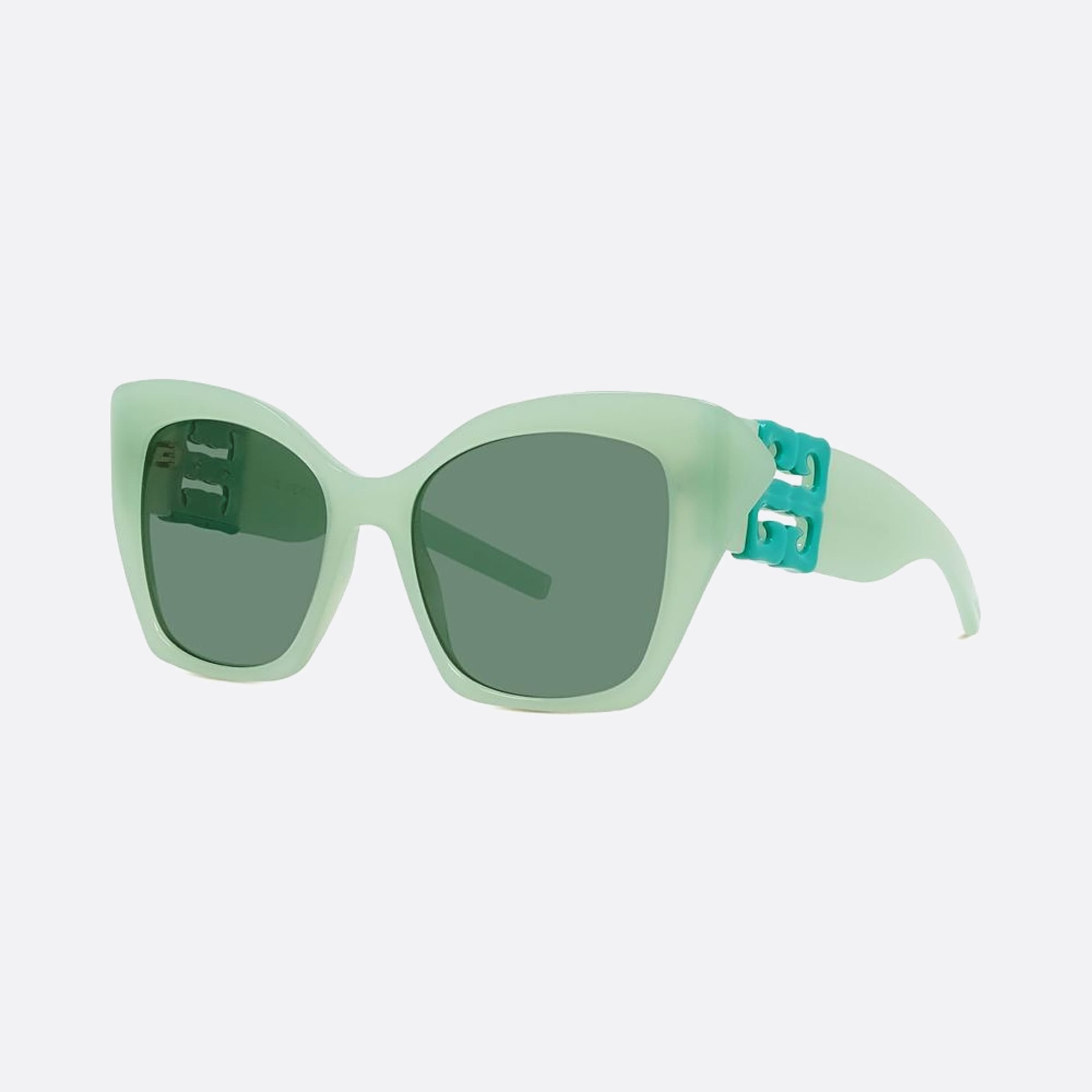 Givenchy 54mm Liquid 93n Green Squared Women Sunglasses - Side View
