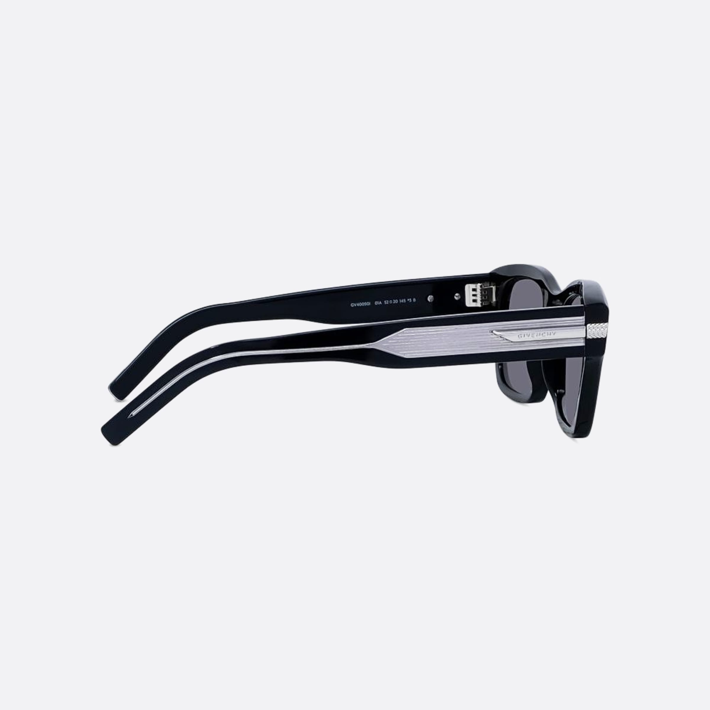 Givenchy 52mm One 01a Black Rectangle Men Sunglasses - Additional Angle