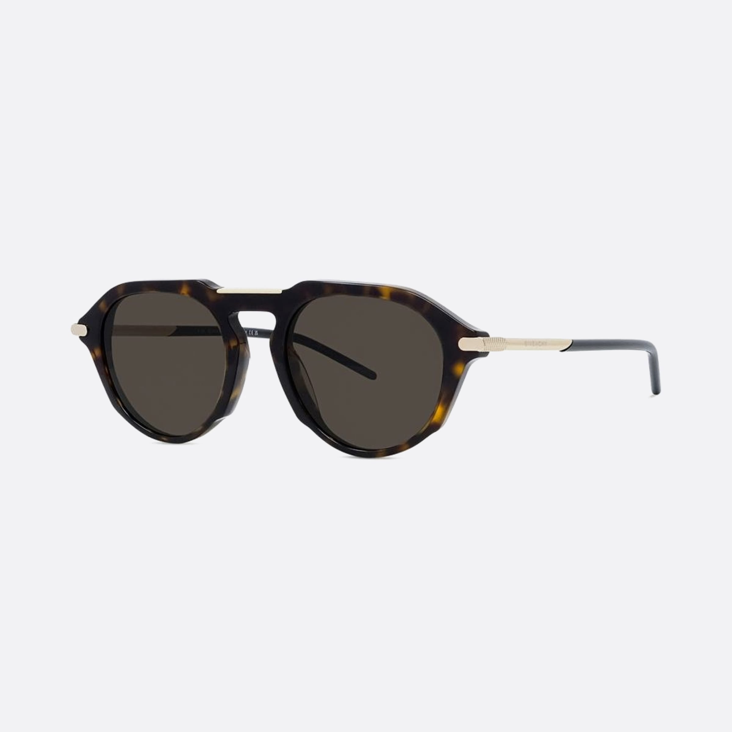 Givenchy 50mm One 52e Havana Round Men Sunglasses - Side View