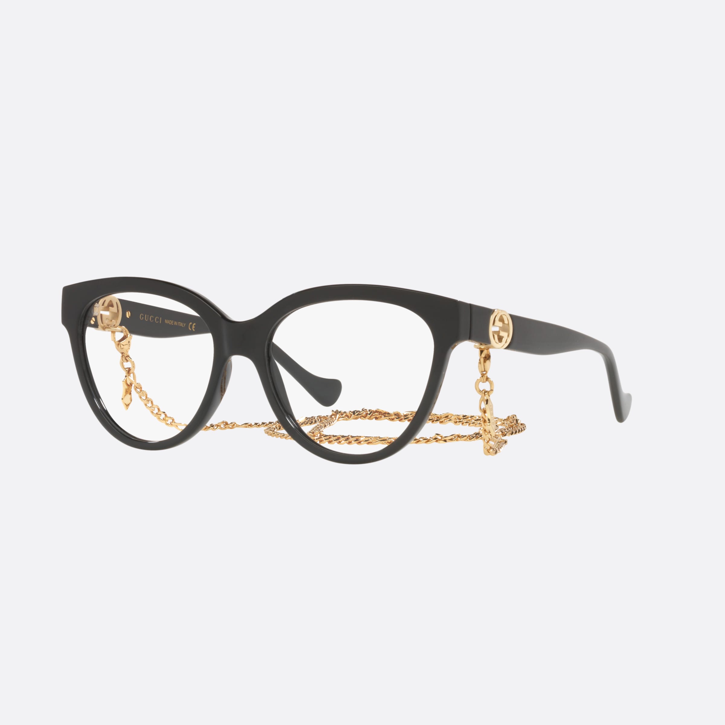 Gucci 54mm Gc001631 Black Cat Eye Woman Eyeglasses - Main View