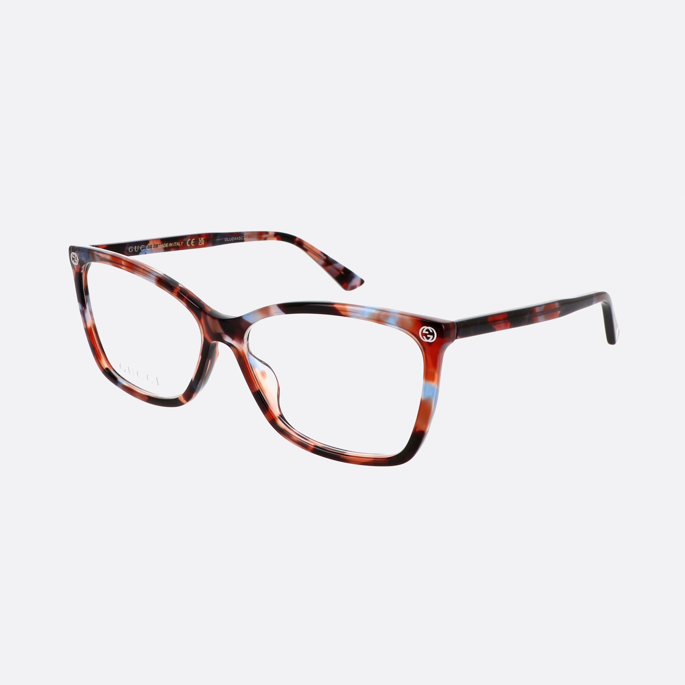 Gucci 56mm Logo Tortoise Cat Eyes Woman Eyeglasses - Main View