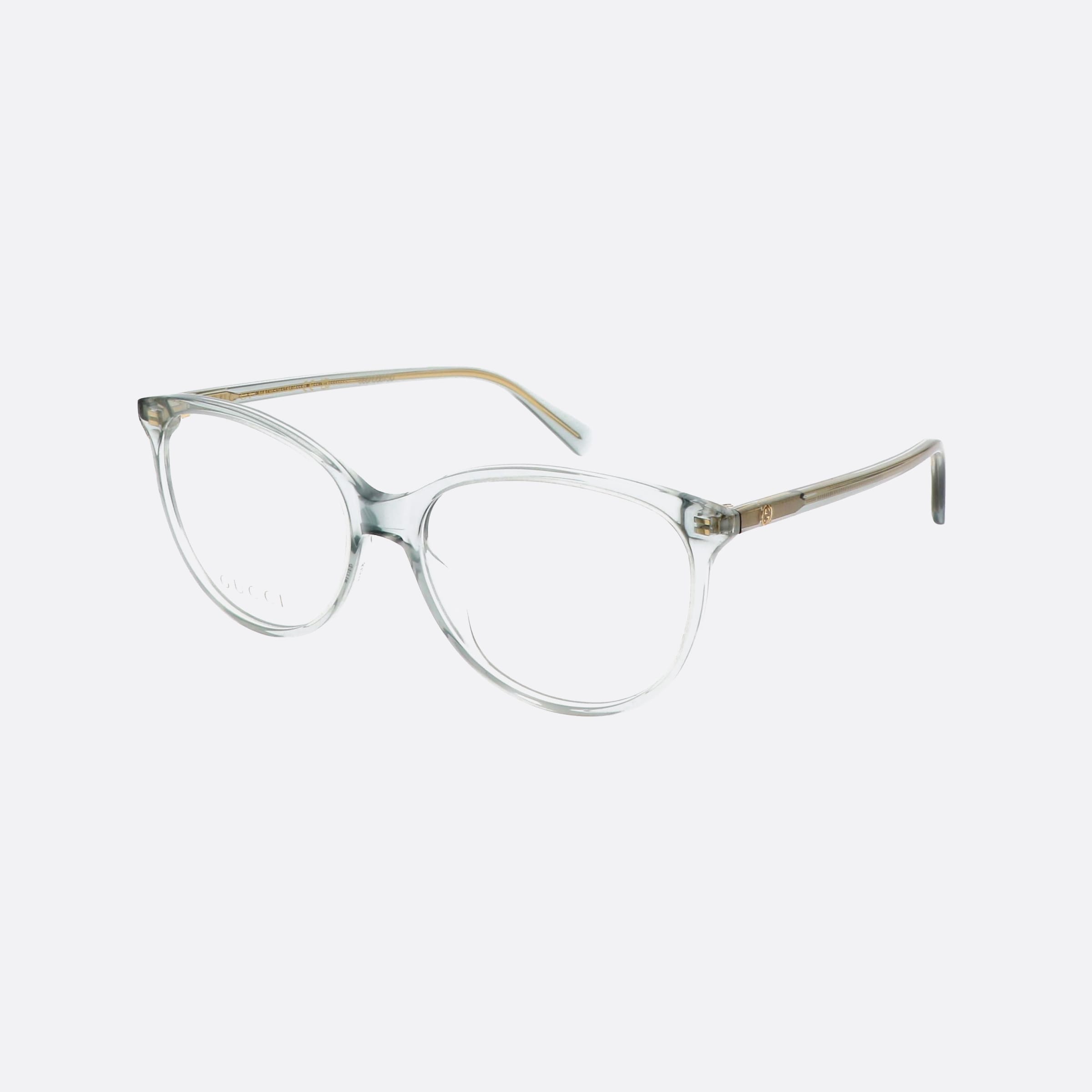 Gucci 53mm Logo Grey Cat Eyes Woman Eyeglasses - Main View