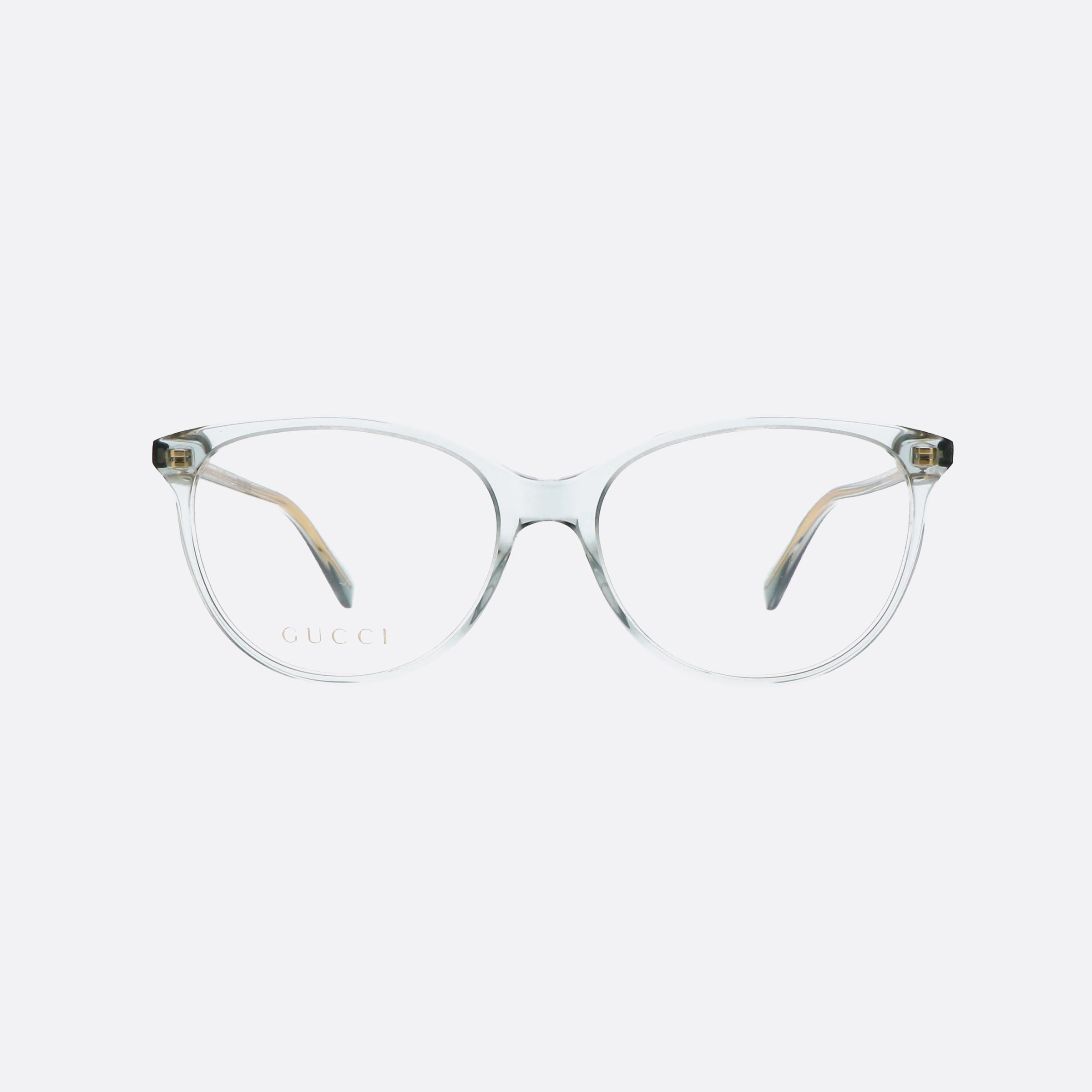 Gucci 53mm Logo Grey Cat Eyes Woman Eyeglasses - Side View