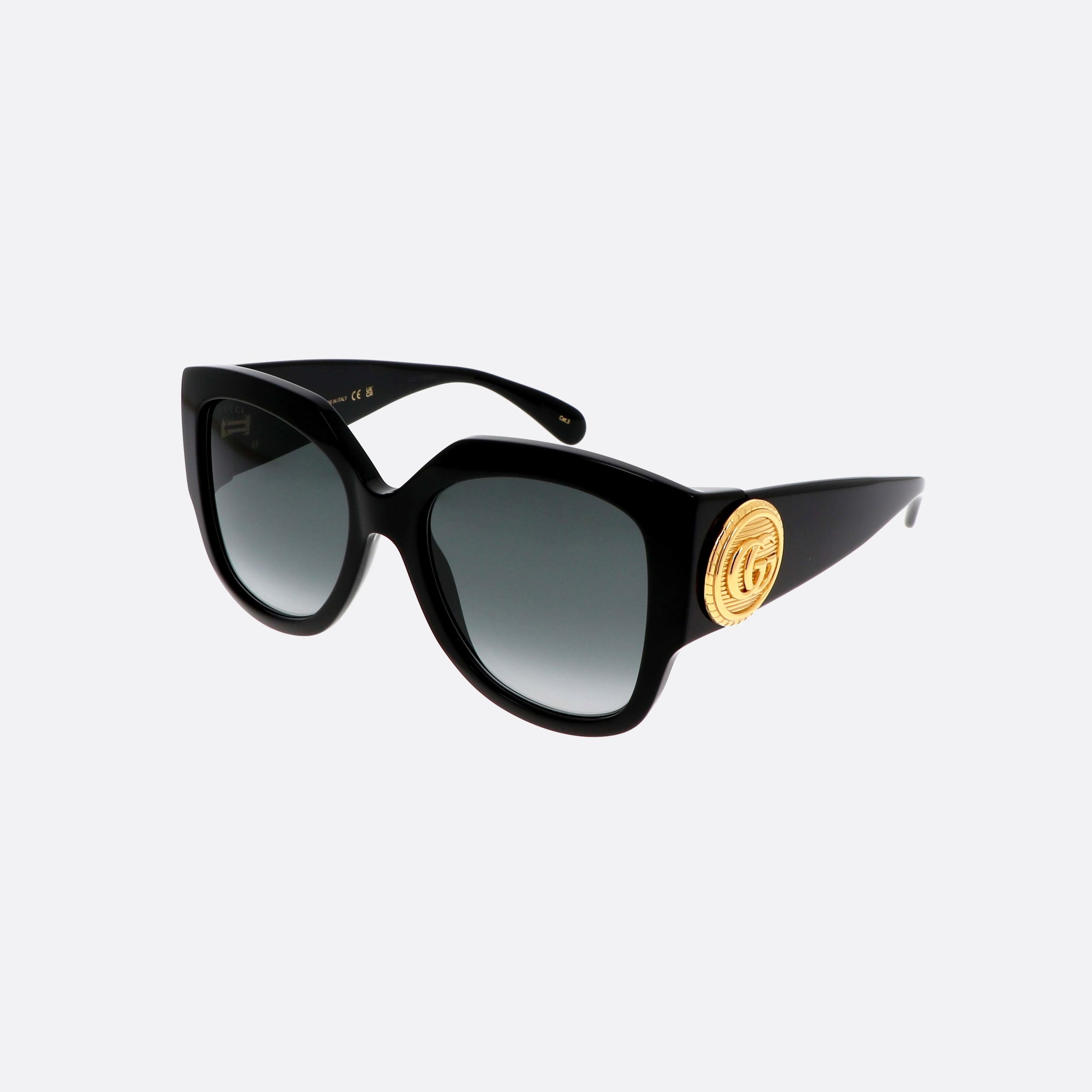 Gucci 54mm Logo Black Squared Woman Sunglasses - Main View