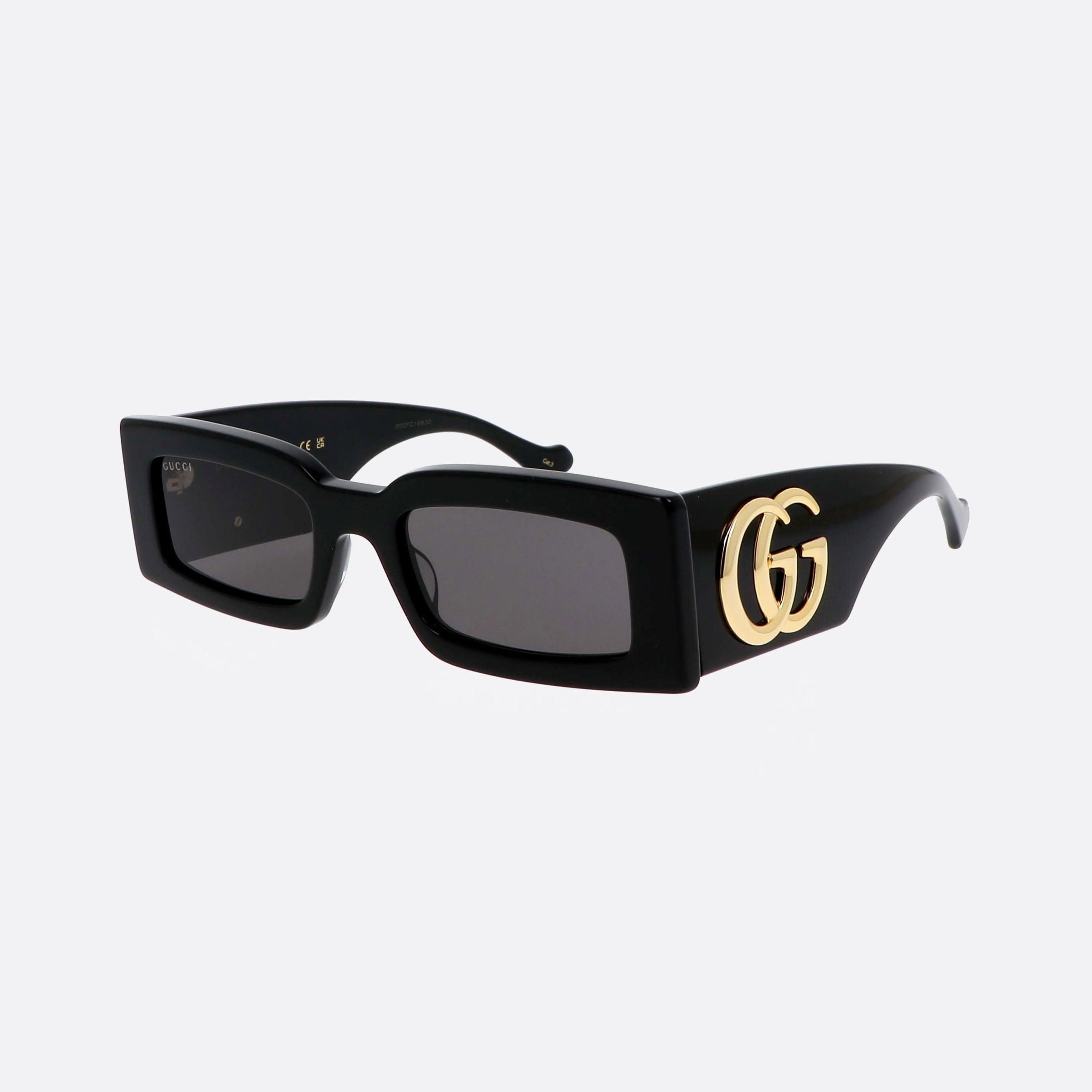 Gucci 53mm Logo Black Squared Woman Sunglasses - Main View