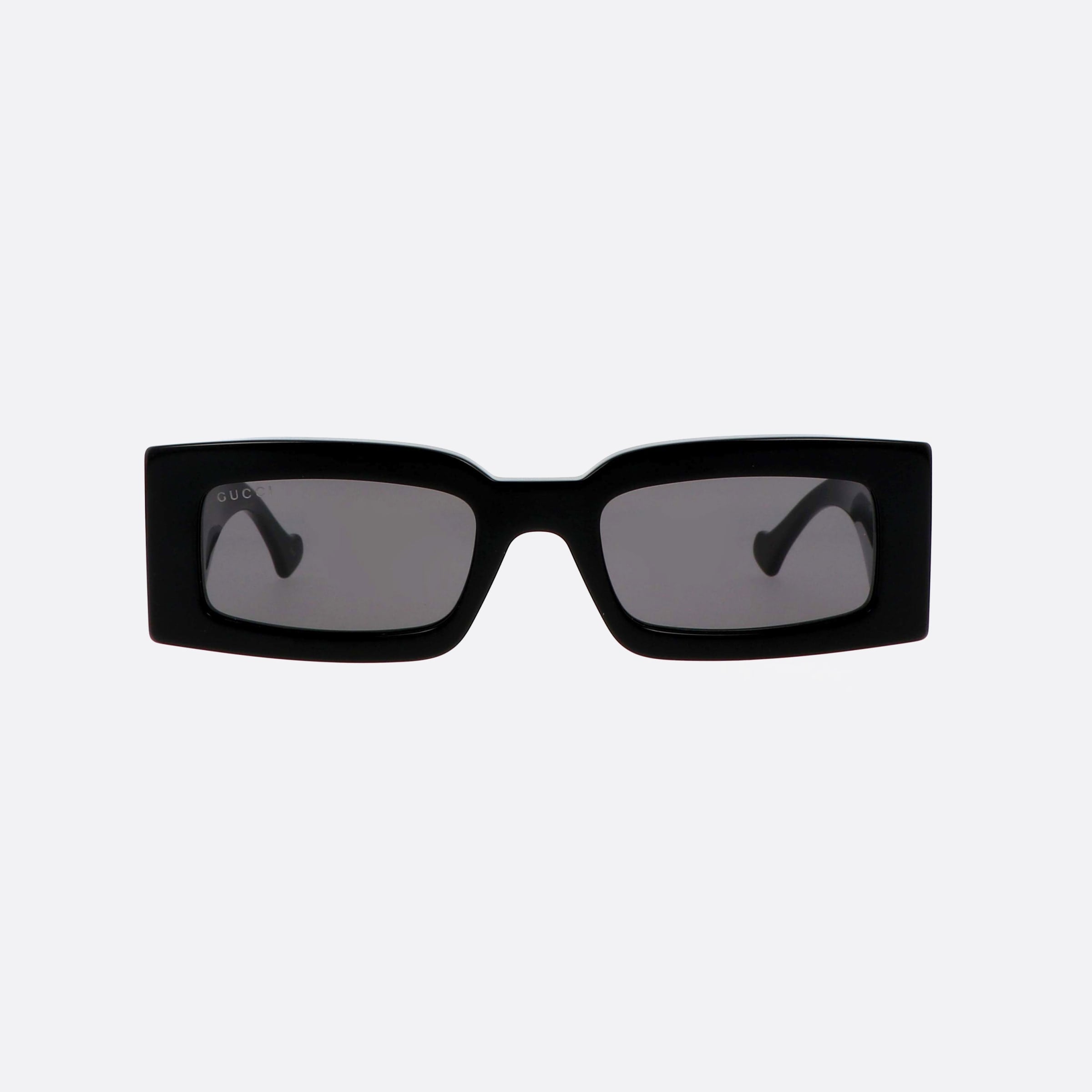 Gucci 53mm Logo Black Squared Woman Sunglasses - Side View