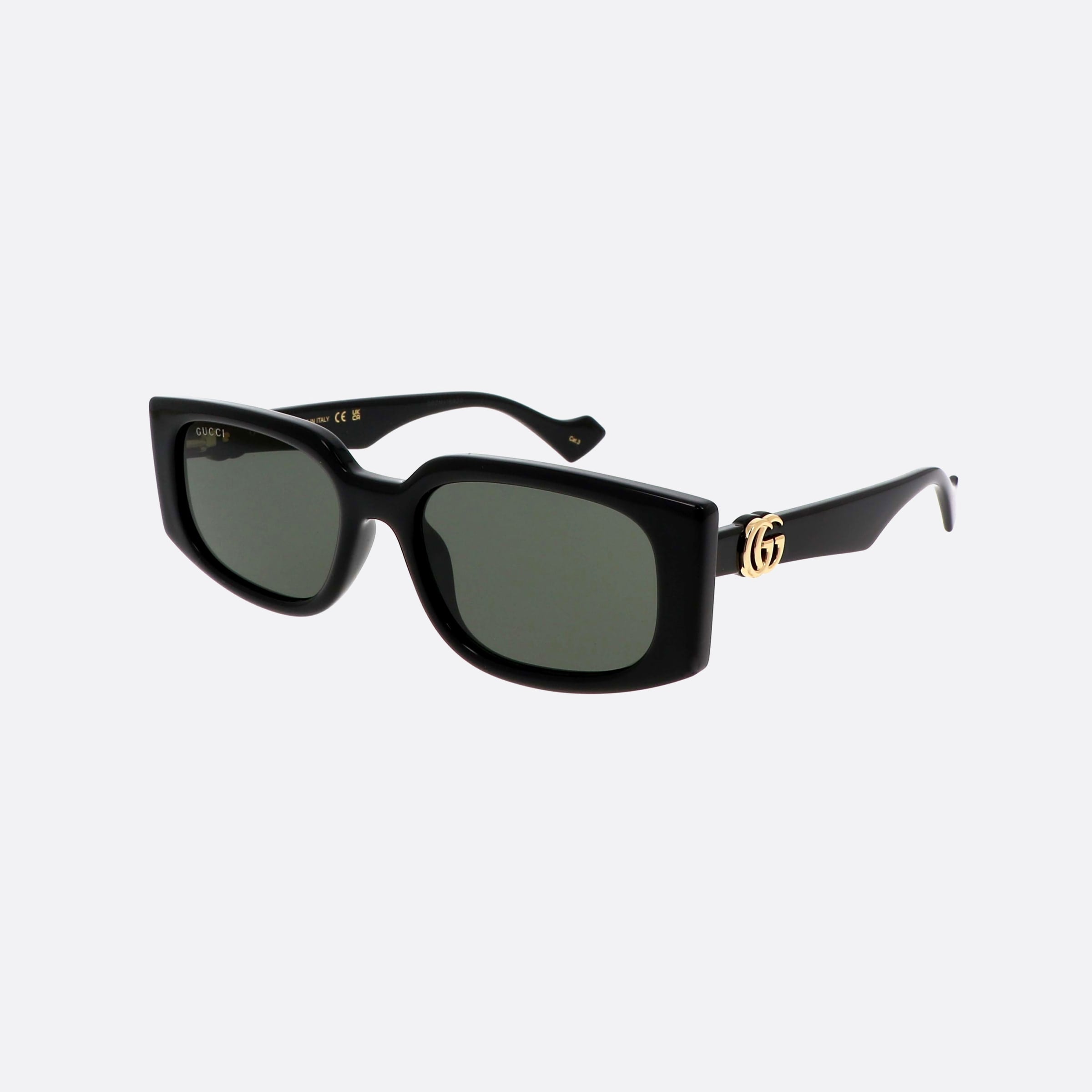 Gucci 55mm Logo Black Squared Woman Sunglasses - Main View