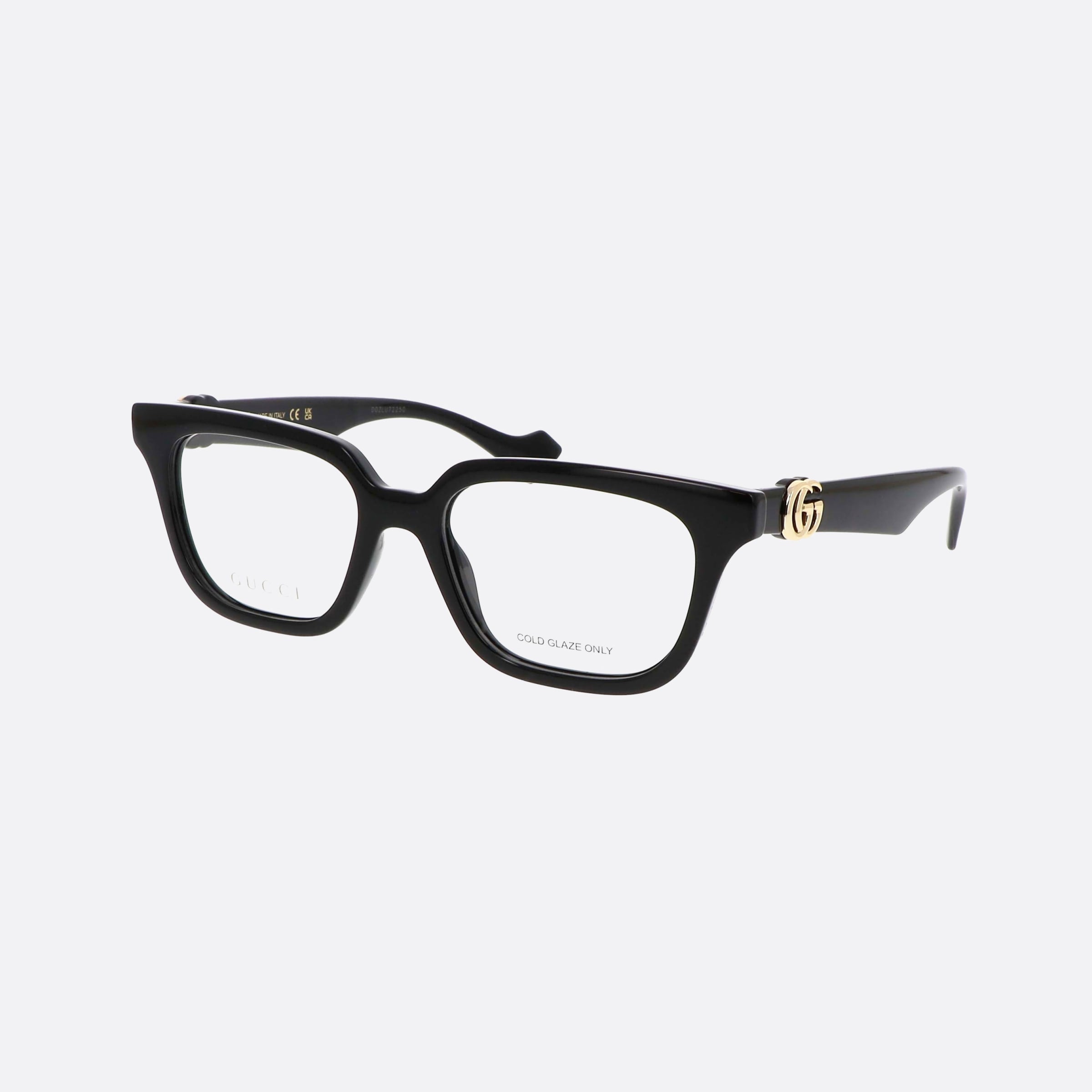 Gucci 51mm Logo Black Squared Woman Eyeglasses - Main View