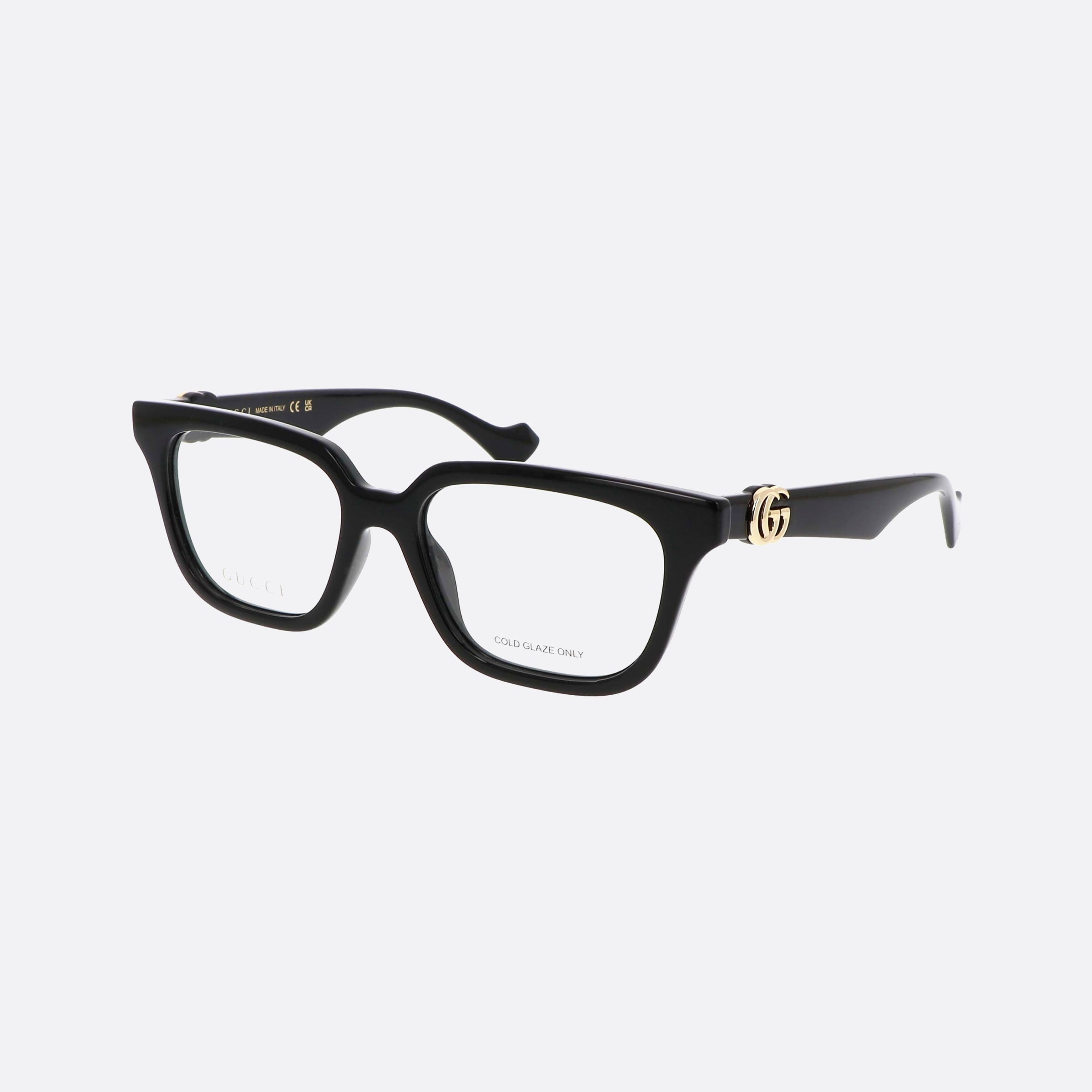 Gucci 53mm Logo Black Squared Woman Eyeglasses - Main View