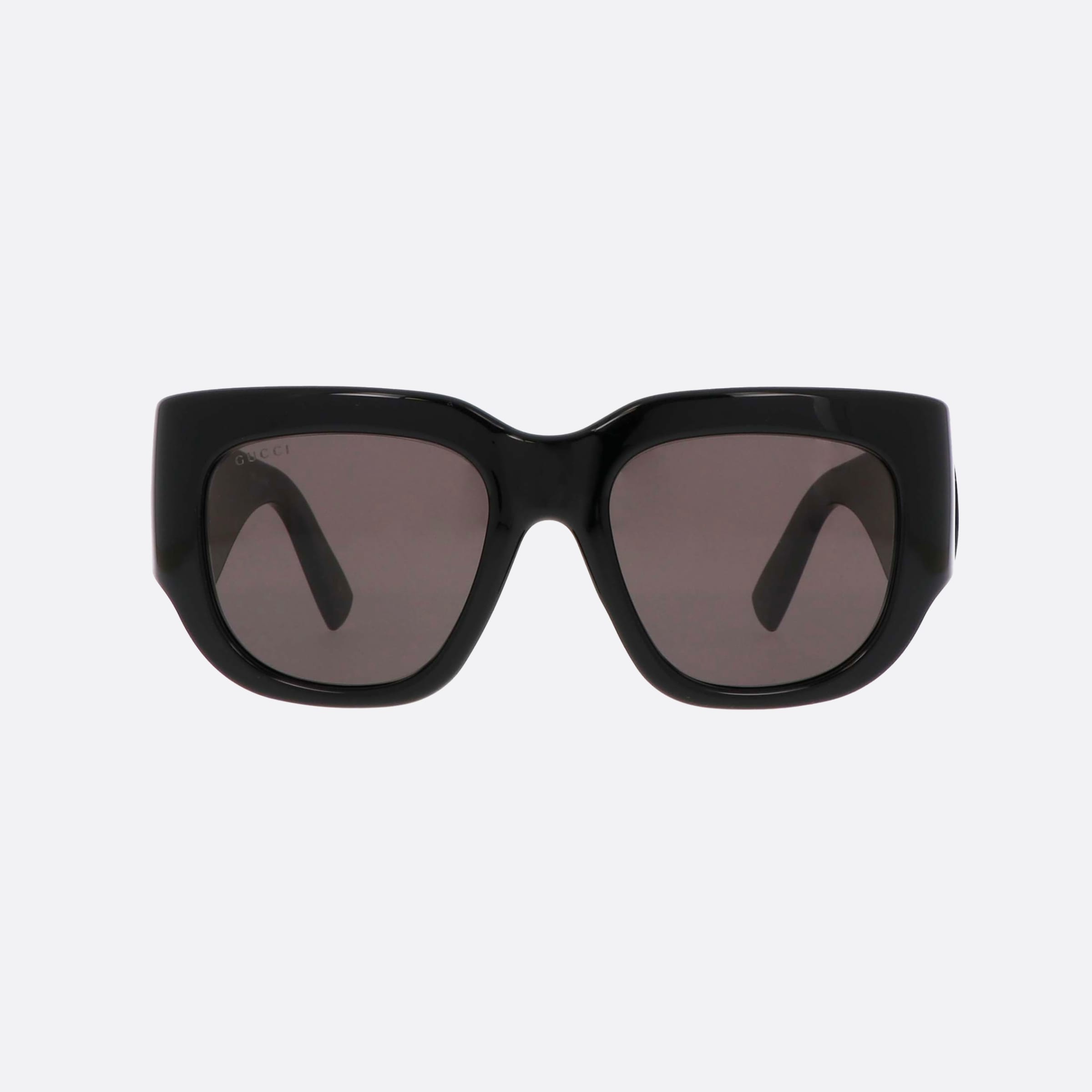Gucci 53mm Logo Black Oversize Woman Sunglasses - Side View