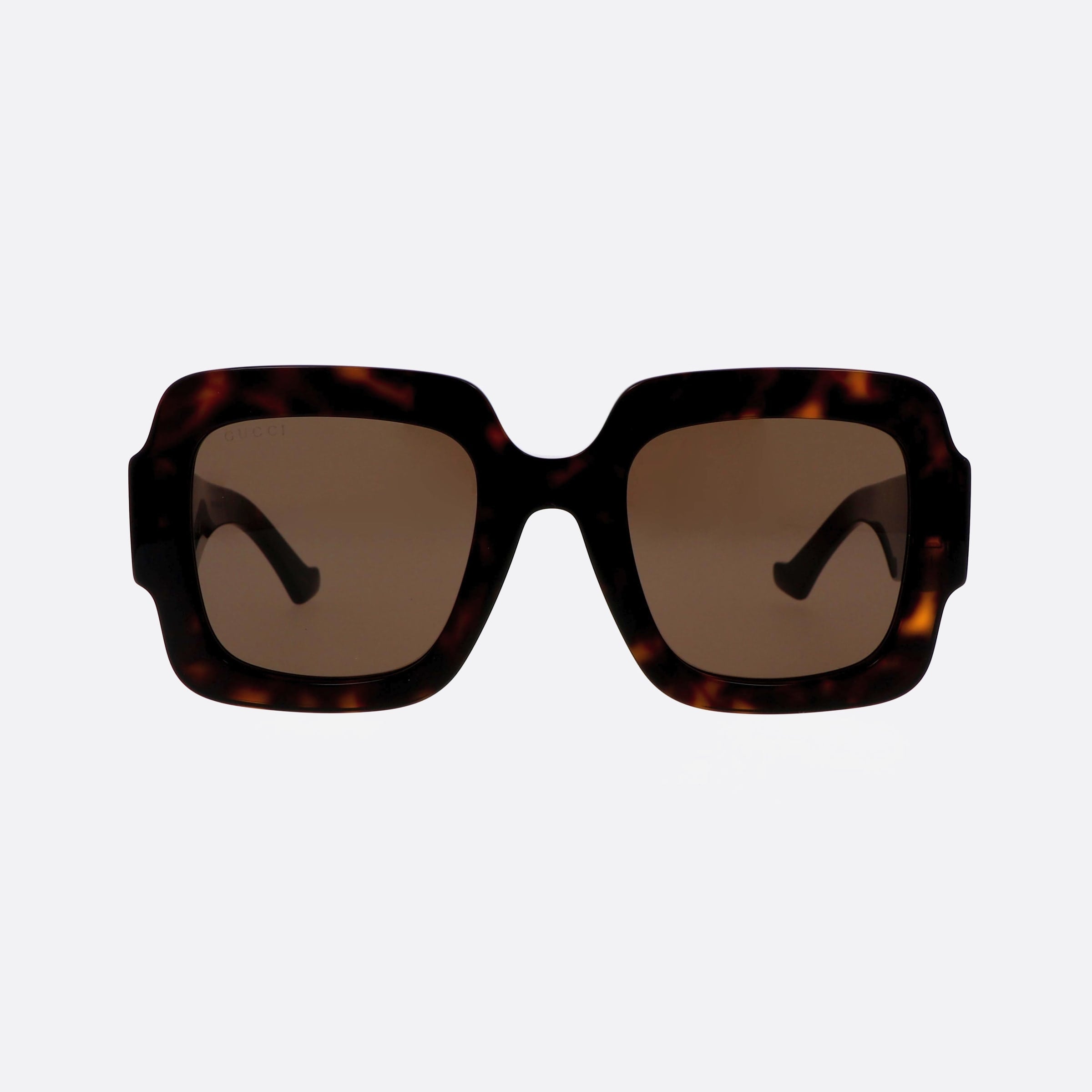 Gucci 50mm Logo Havana Oversize Woman Sunglasses - Side View