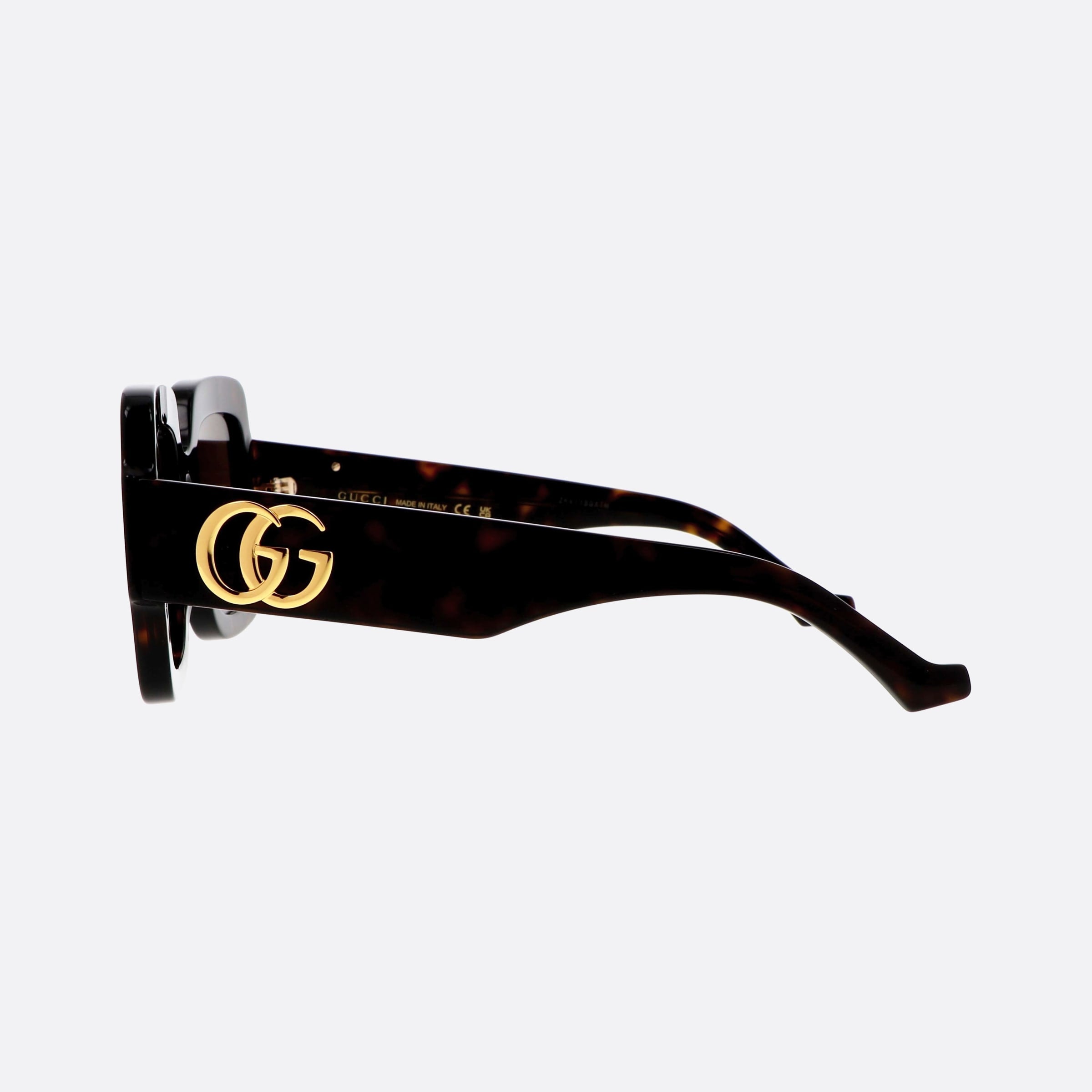 Gucci 50mm Logo Havana Oversize Woman Sunglasses - Detail View