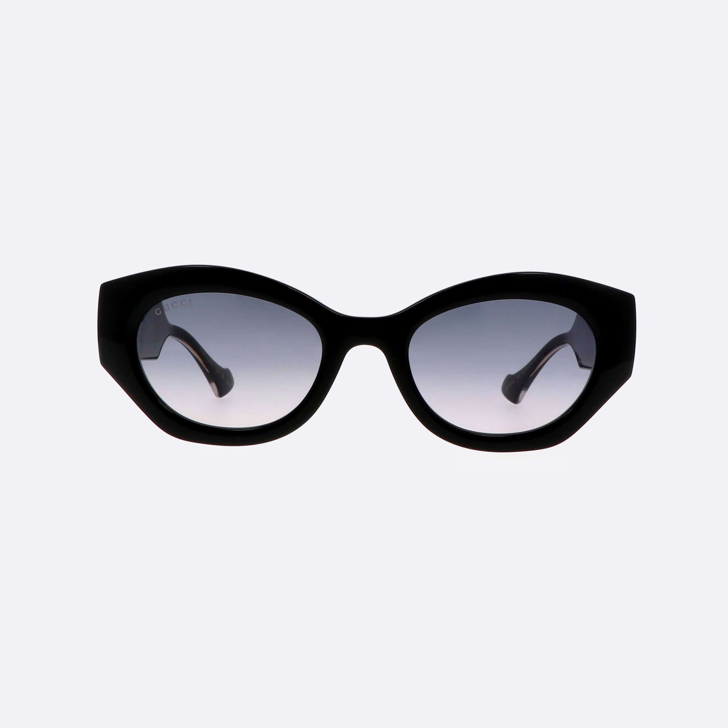 Gucci 52mm Logo Black Cat Eye Woman Sunglasses - Side View