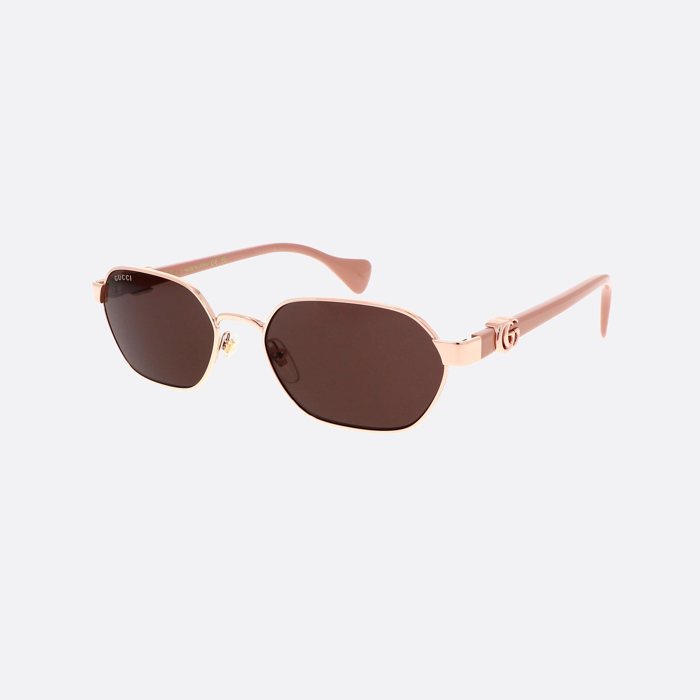 Gucci 56mm Logo Pink Geometric Woman Sunglasses - Main View