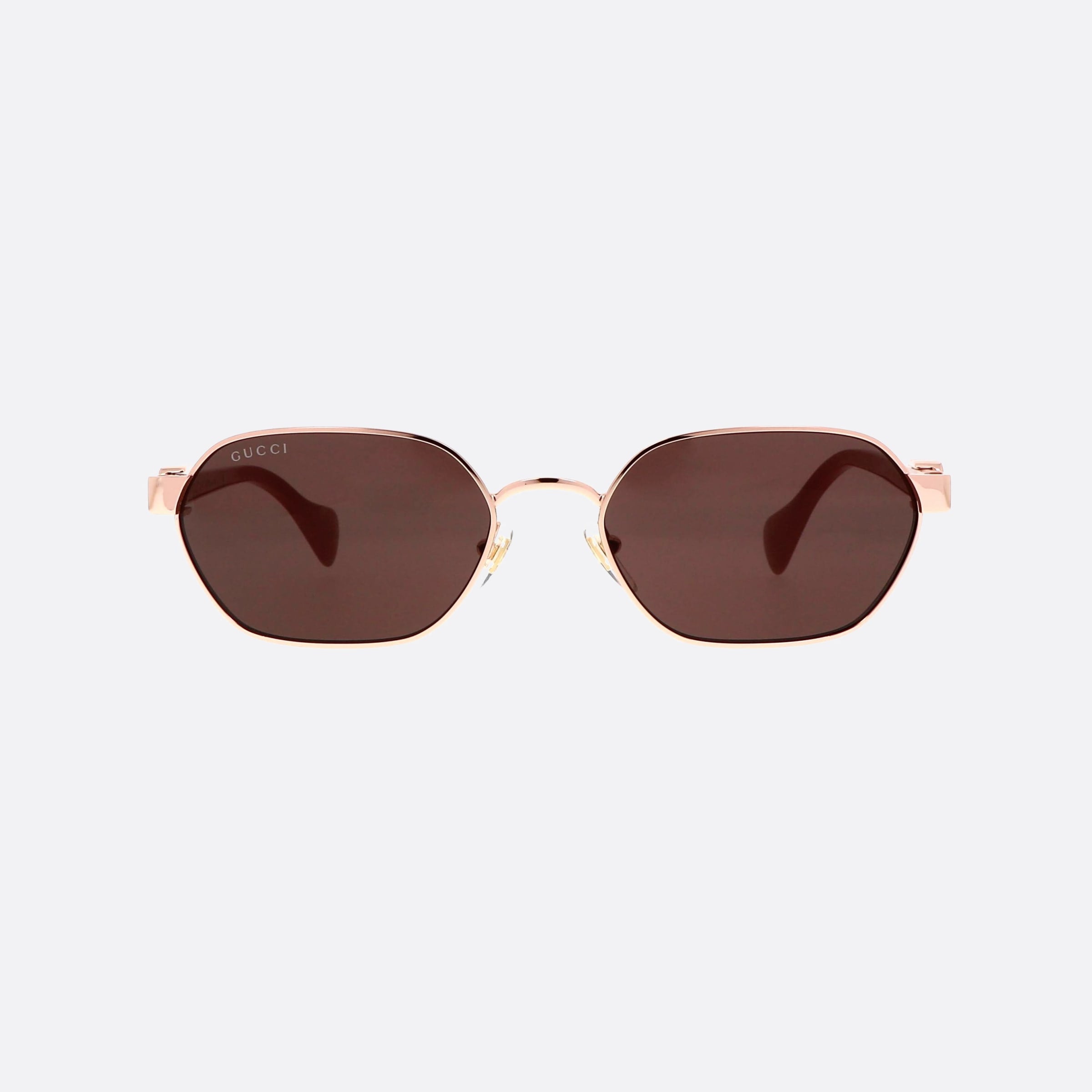Gucci 56mm Logo Pink Geometric Woman Sunglasses - Side View