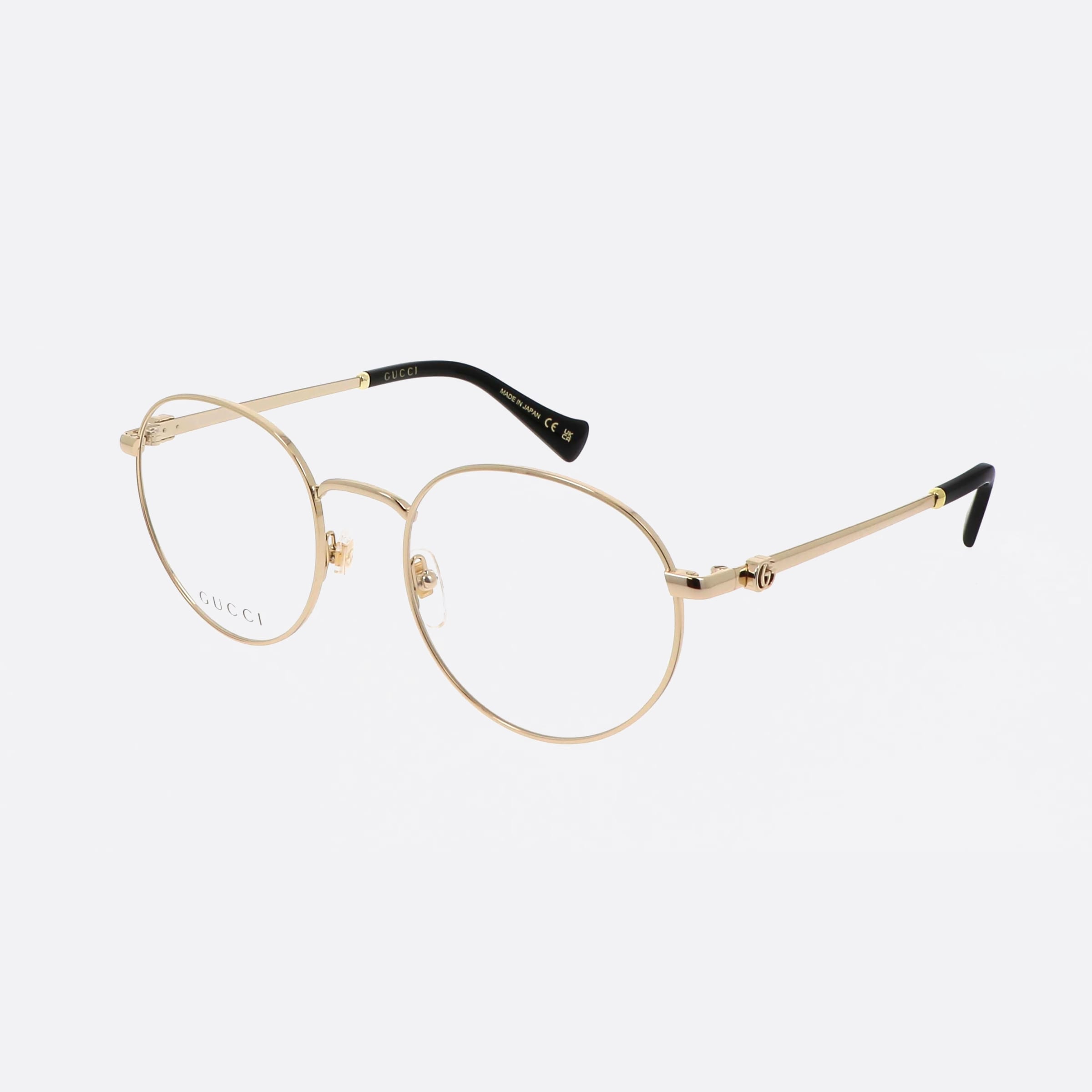 Gucci 52mm Logo Black Round Woman Eyeglasses - Main View