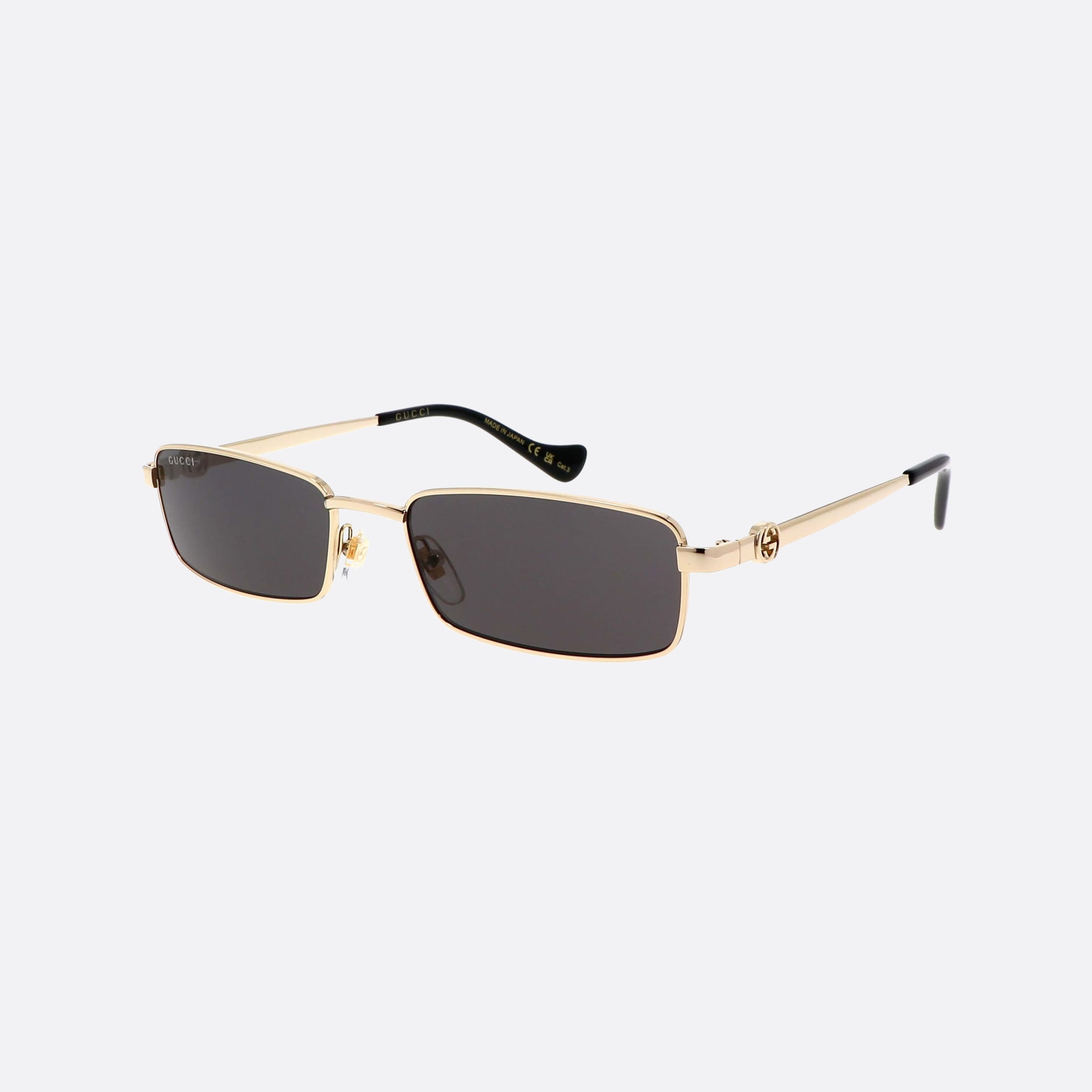 Gucci 56mm Logo Gold Squared Woman Sunglasses - Main View