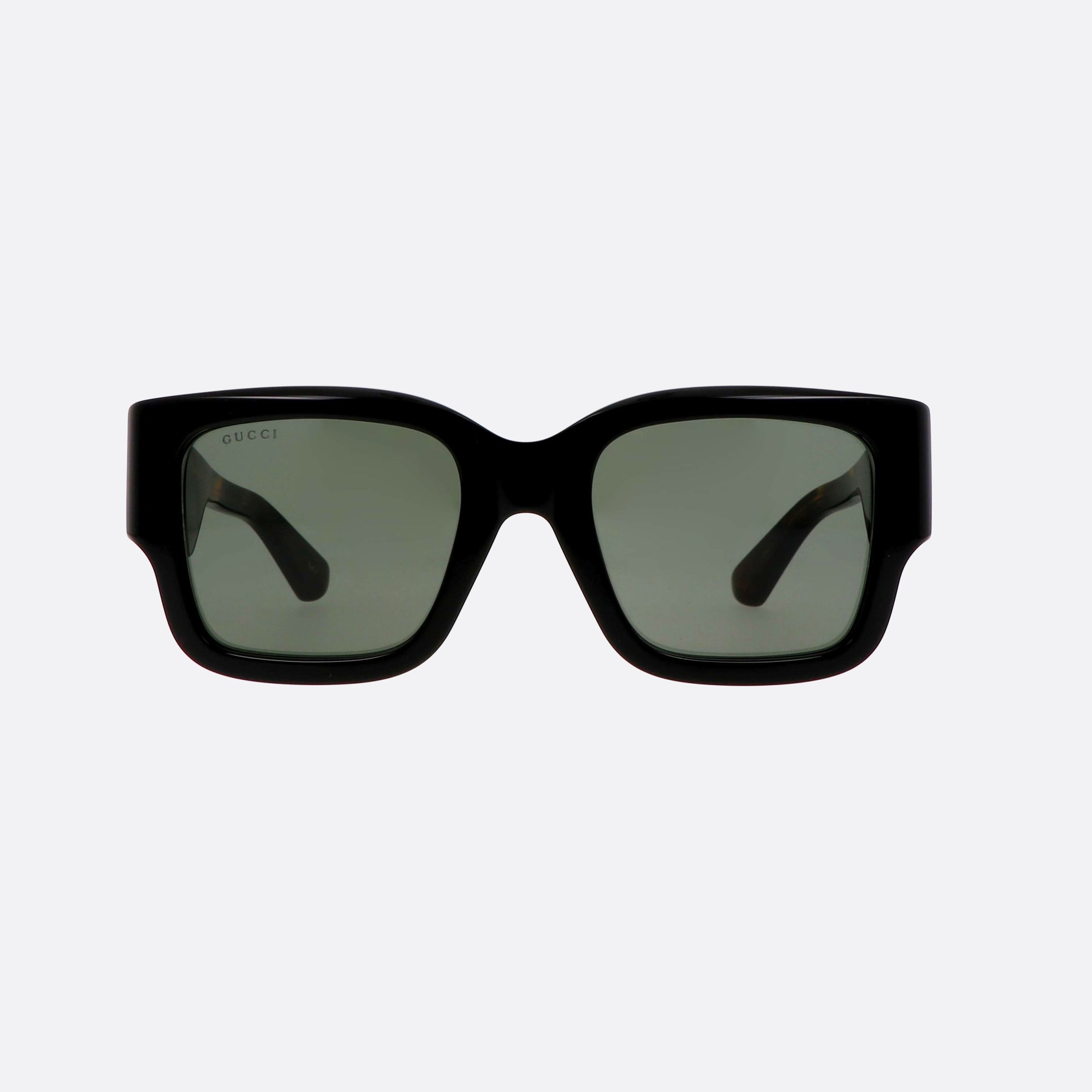 Gucci 52mm Logo Black Rectangle Woman Sunglasses - Side View