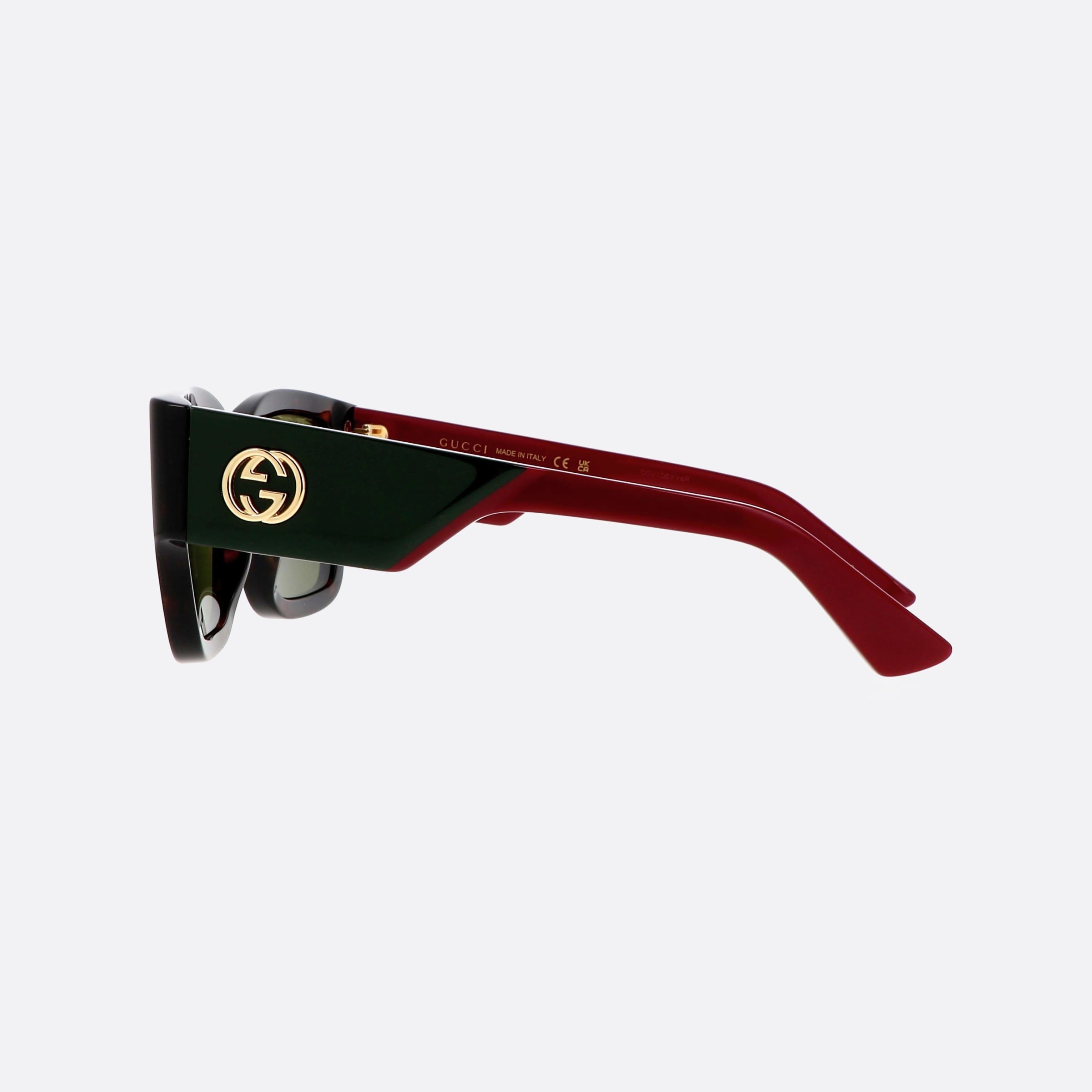 Gucci 52mm Logo Dhr Havana Squared Woman Sunglasses - Detail View