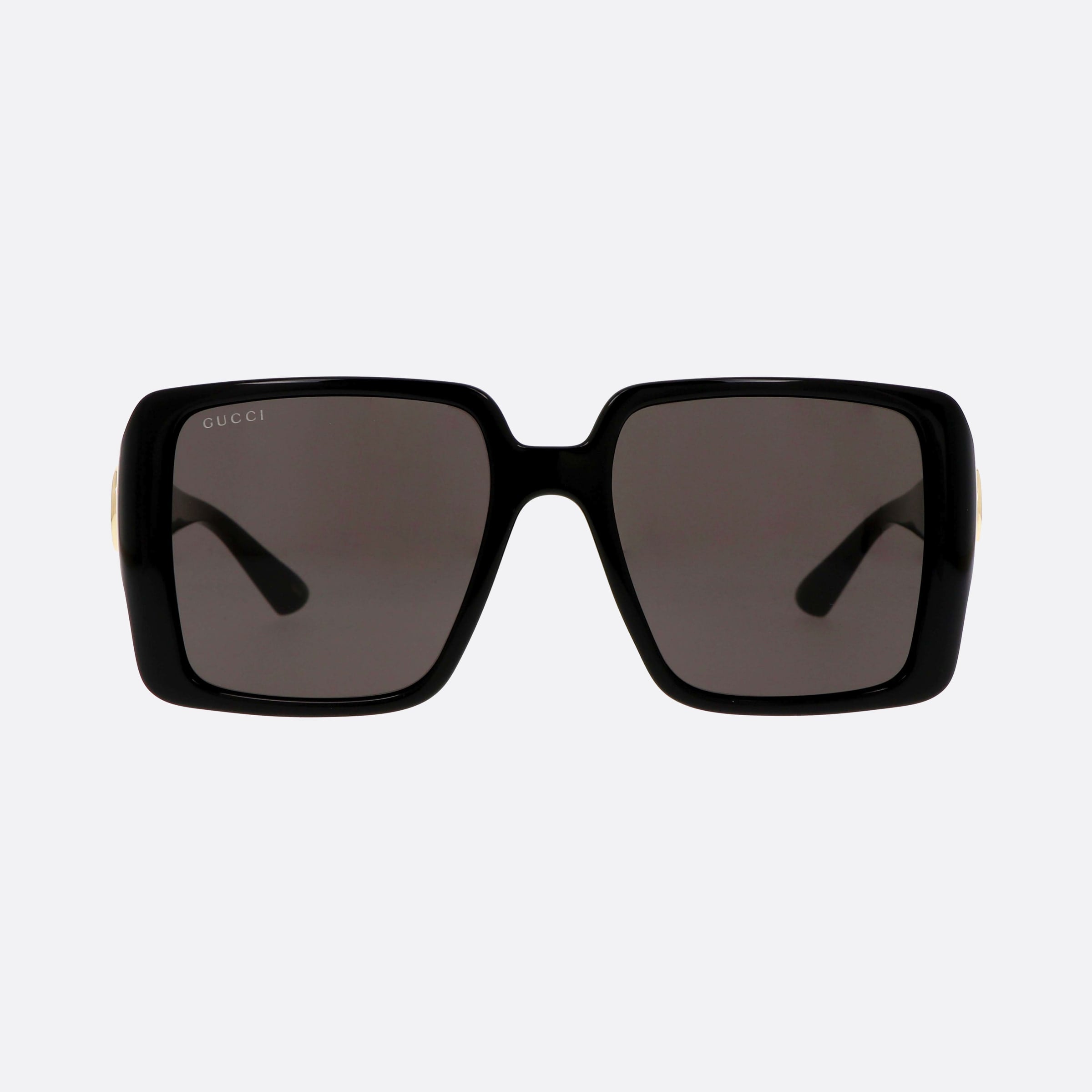 Gucci 54mm Logo Black Square Woman Sunglasses - Side View