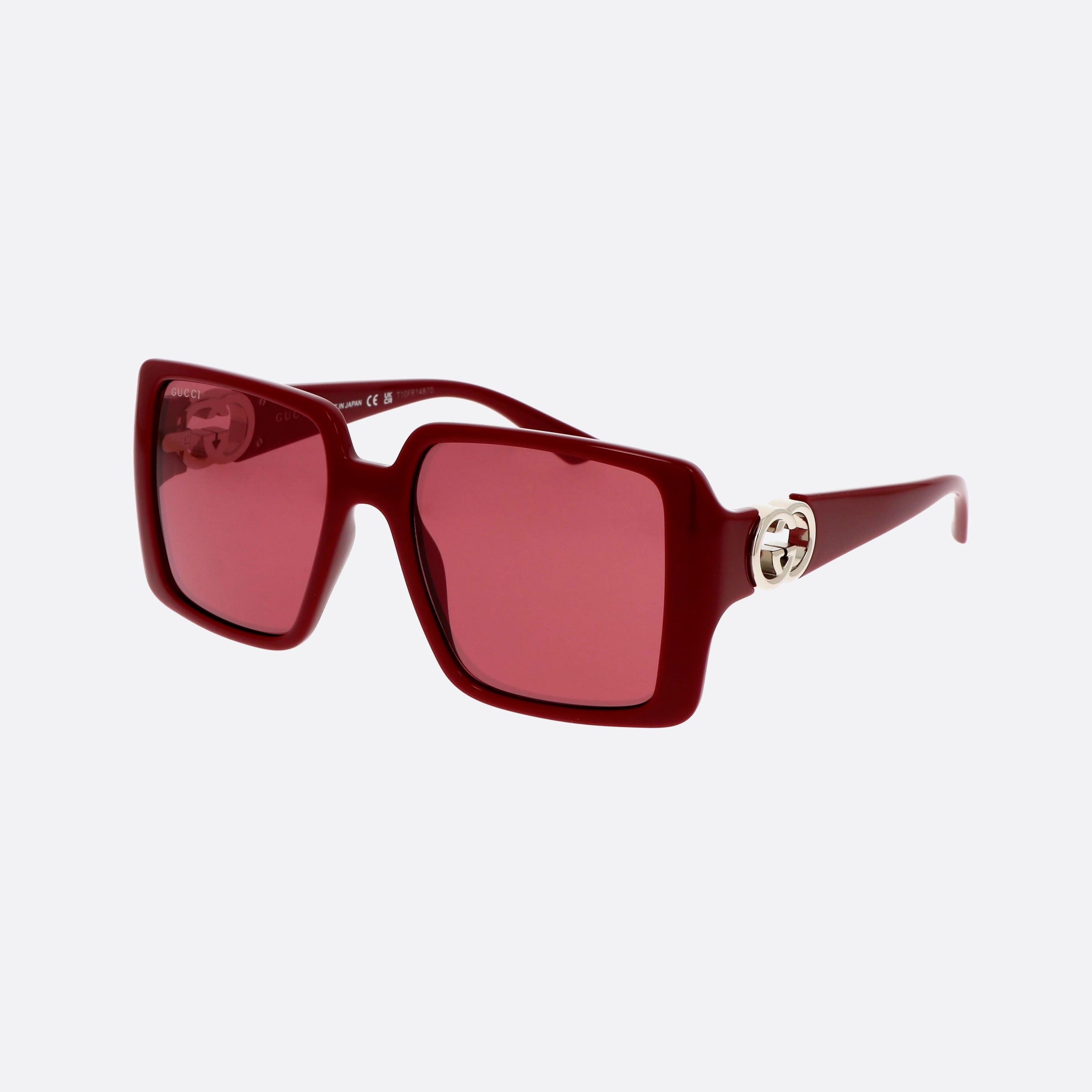 Gucci 54mm Logo Red Square Woman Sunglasses - Main View