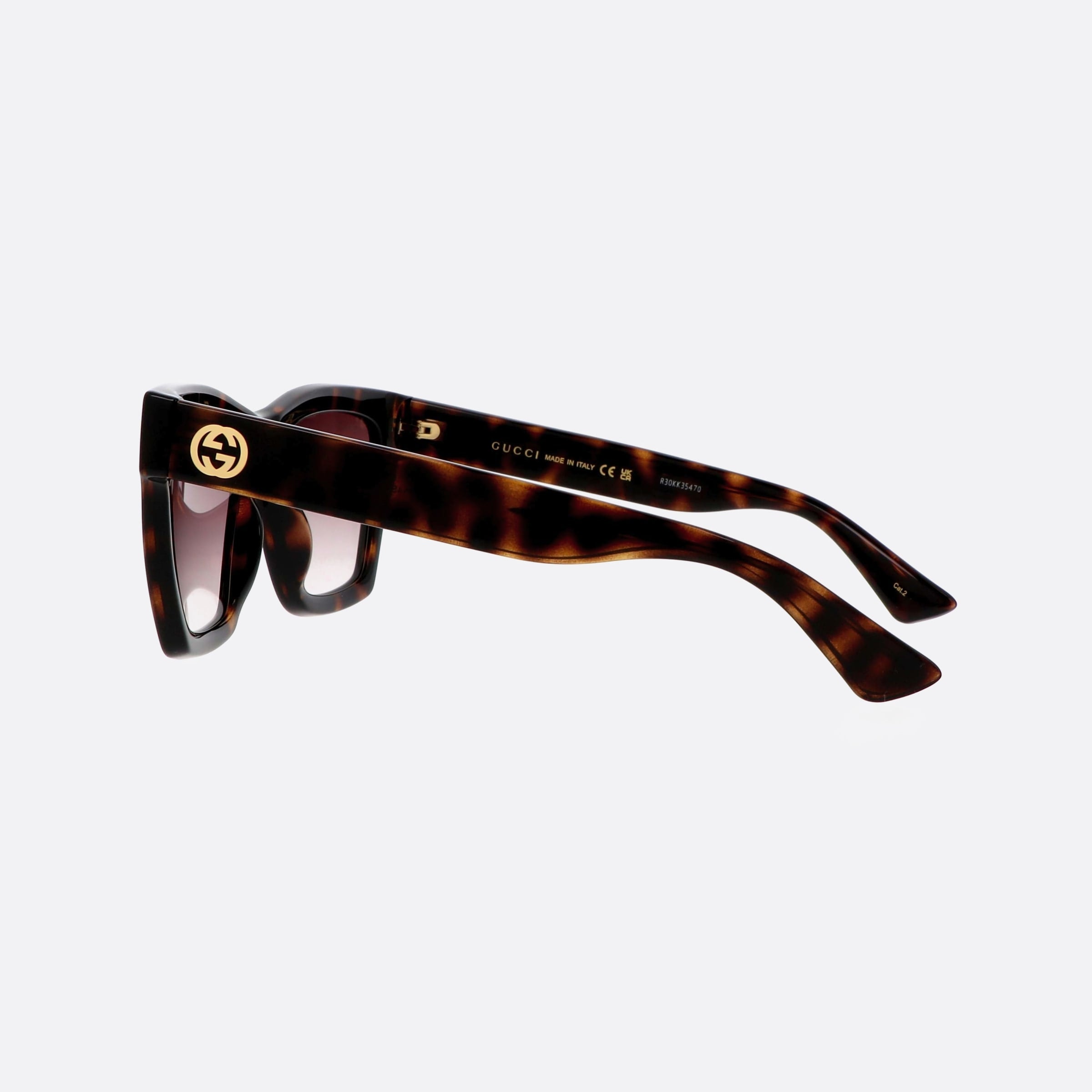 Gucci 54mm Logo Hvb Havana Cat Eye Woman Sunglasses - Detail View