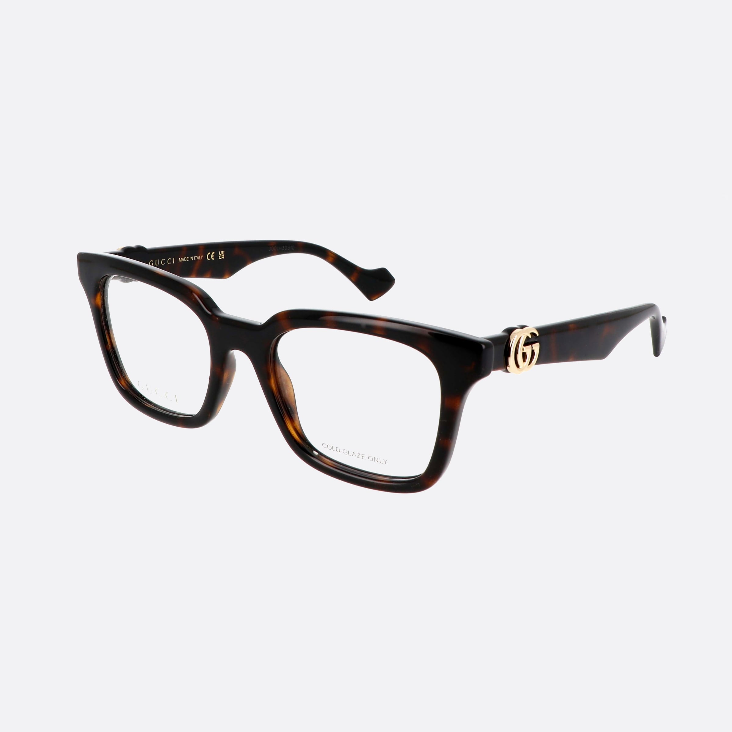 Gucci 51mm Logo Havana Squared Woman Eyeglasses - Main View