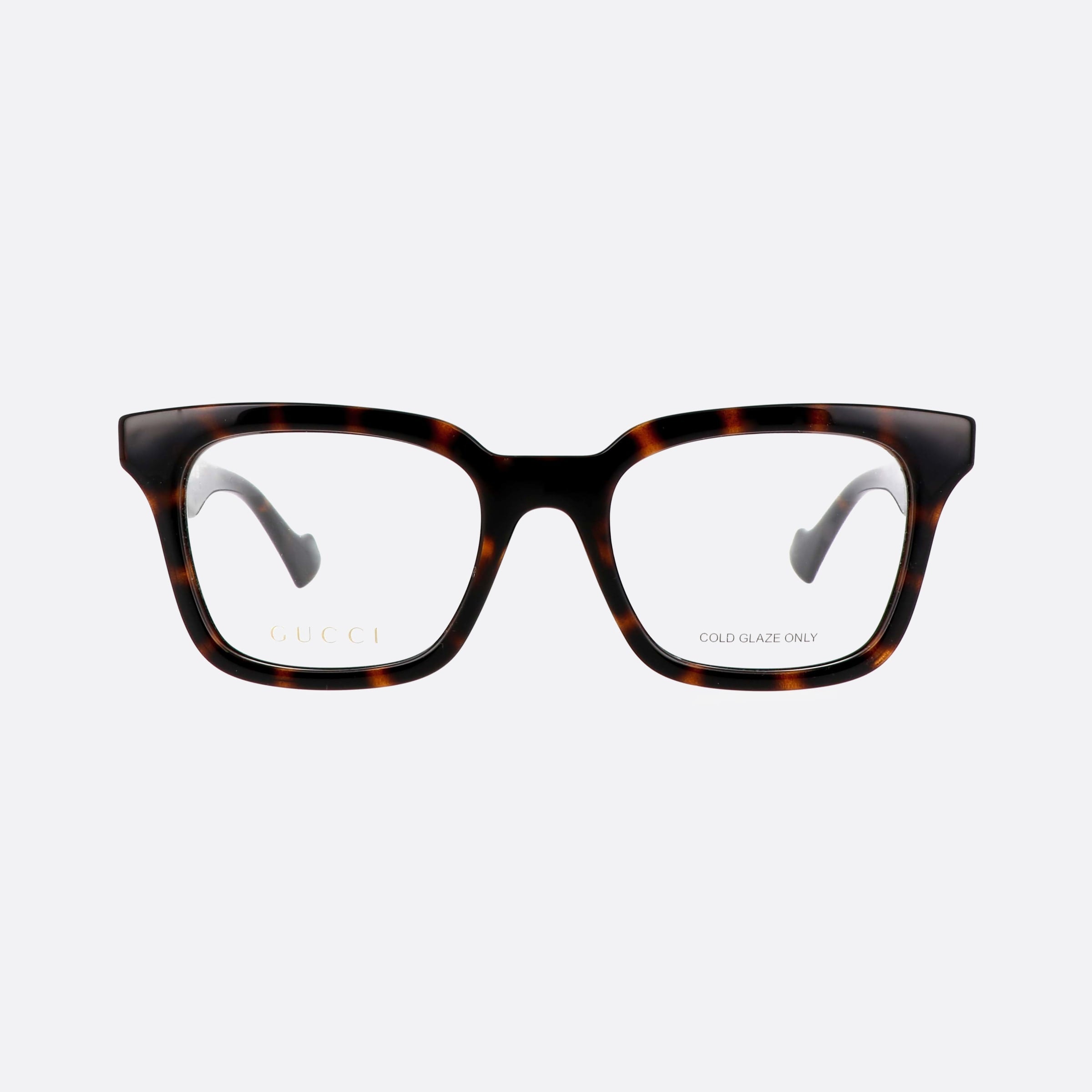 Gucci 51mm Logo Havana Squared Woman Eyeglasses - Side View