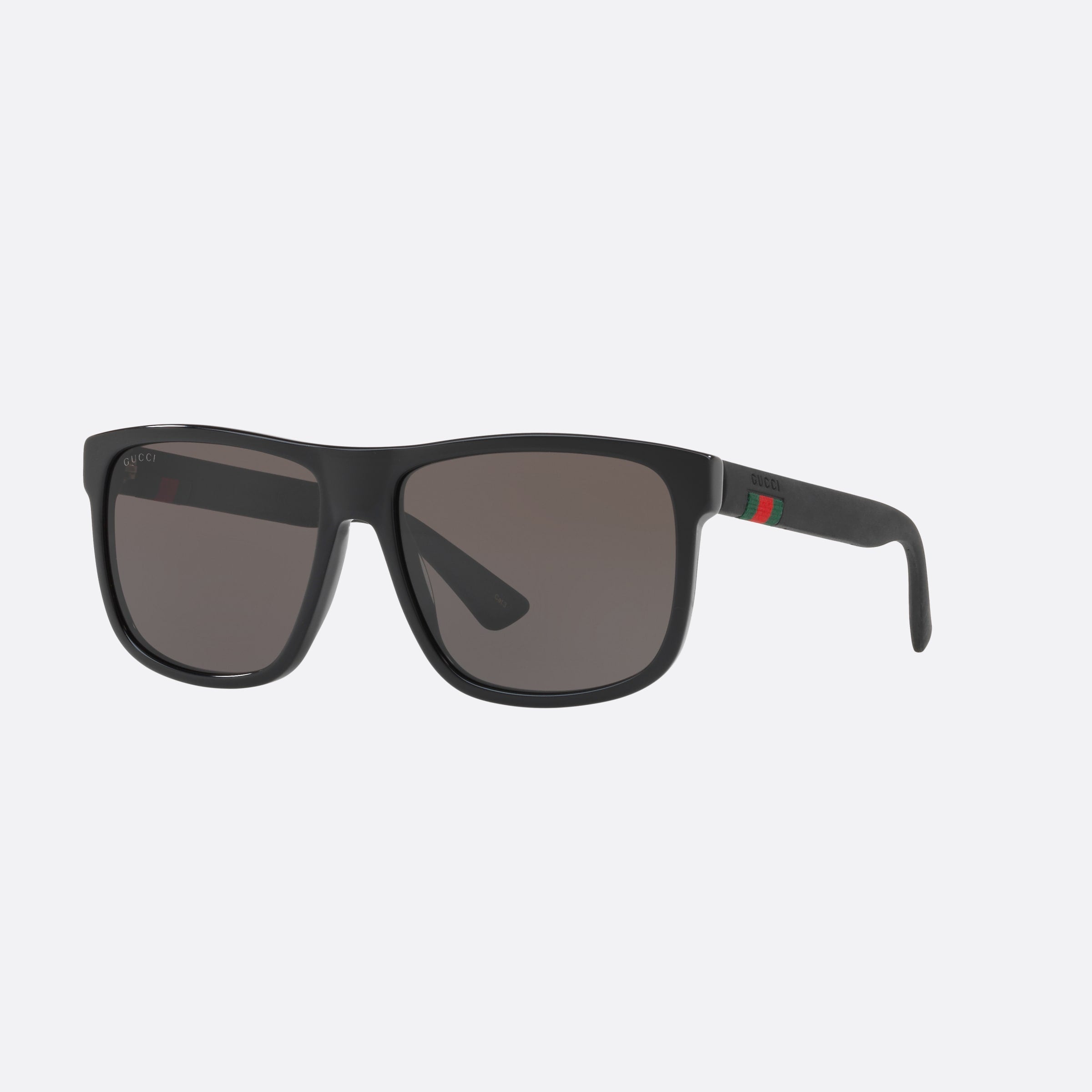 Gucci 58mm Black Rectangle Man Sunglasses - Main View