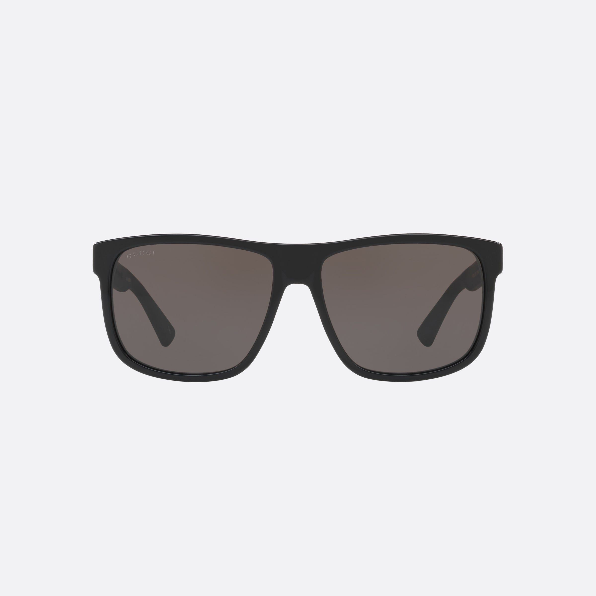 Gucci 58mm Black Rectangle Man Sunglasses - Side View