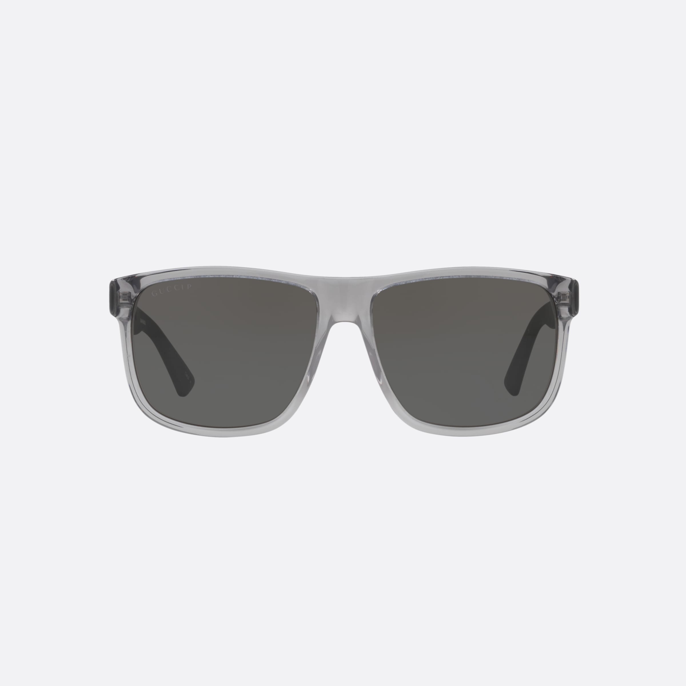 Gucci 58mm Grey Rectangular Polarized Man Sunglasses - Lifestyle Shot