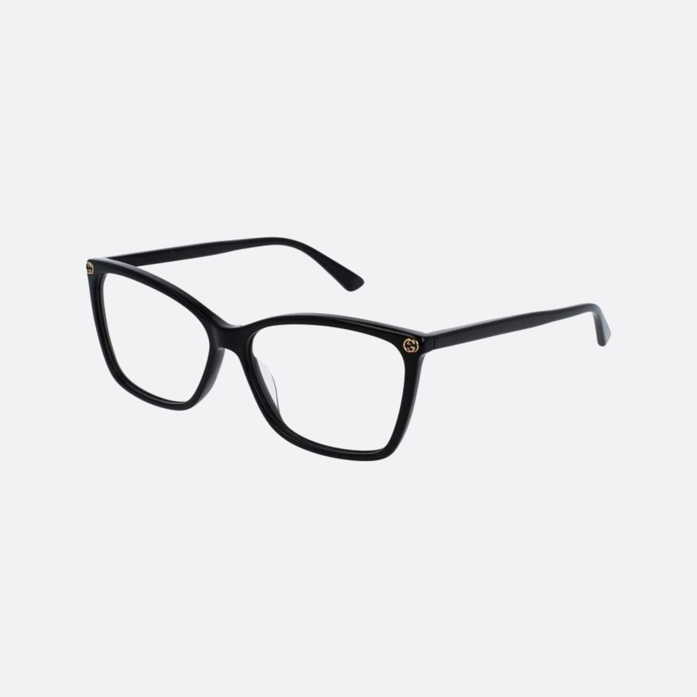 Gucci 56mm Black Butterfly Woman Eyeglasses - Side View