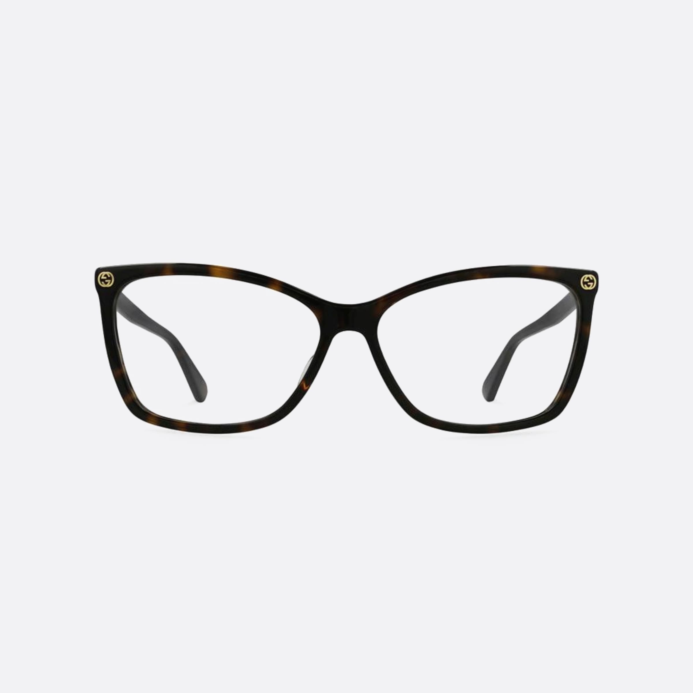 Gucci 56mm Havana Butterfly Woman Eyeglasses - Main View