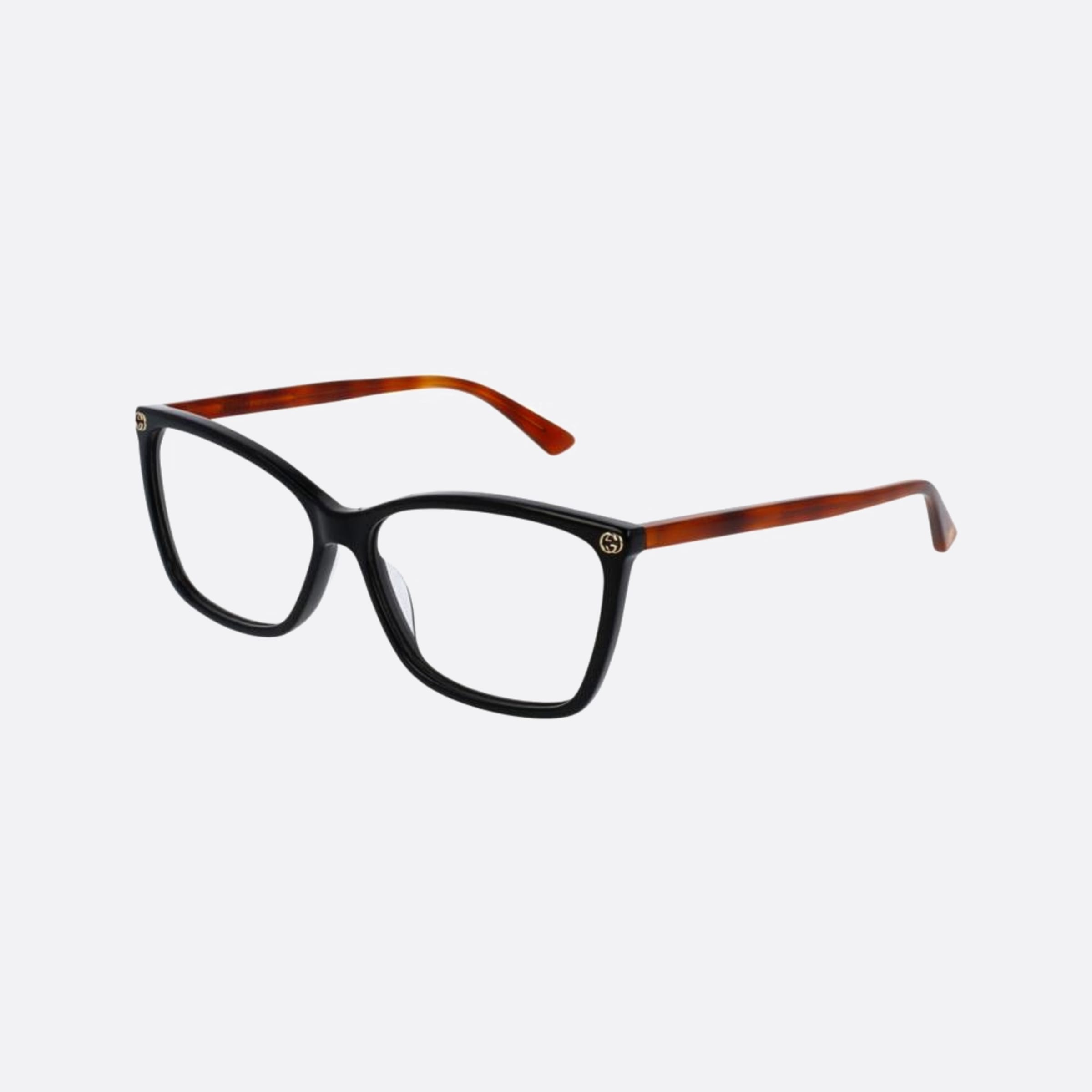 Gucci 56mm Black Butterfly Woman Eyeglasses - Side View