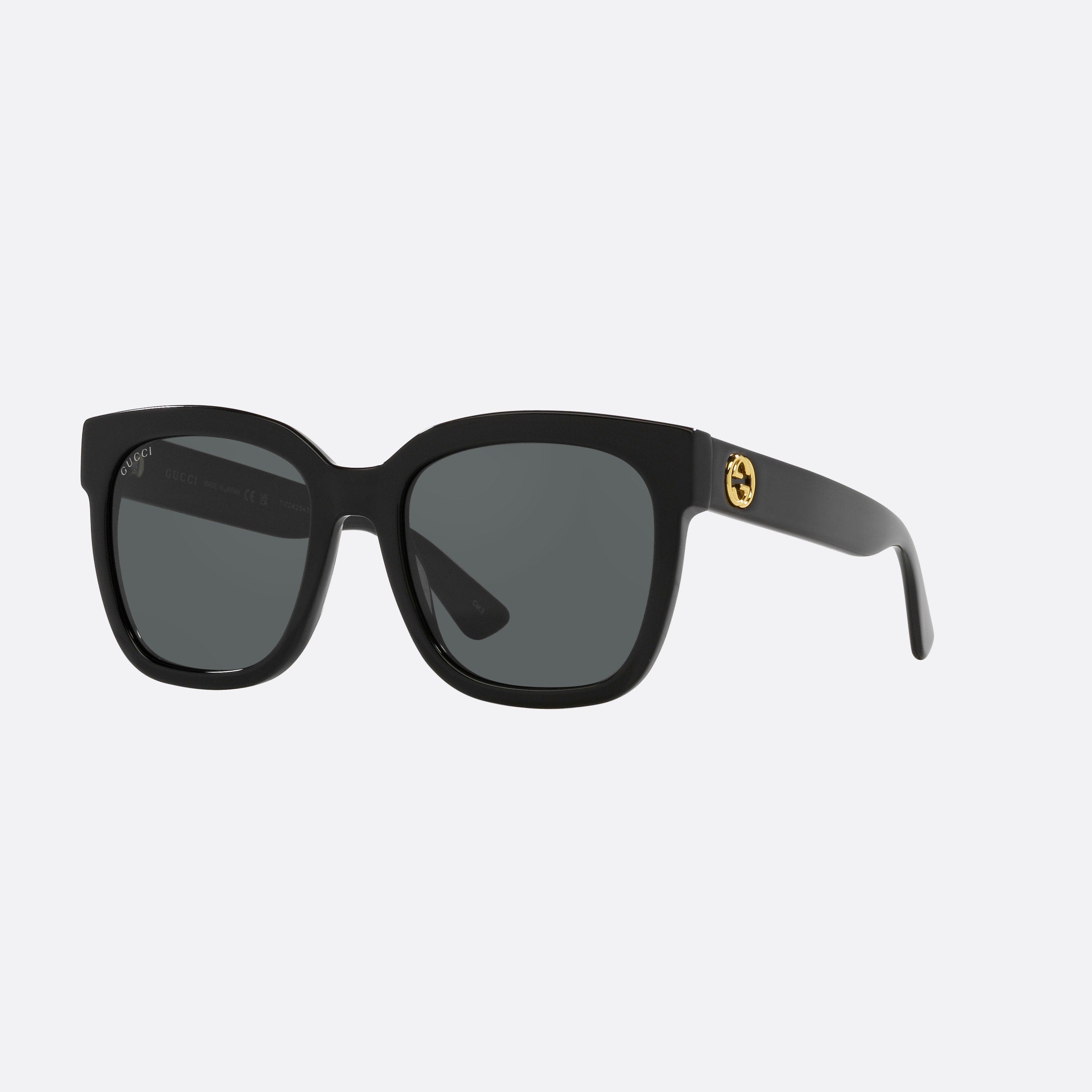 Gucci 54mm Gg0034sn Black Rectangle Woman Sunglasses - Main View