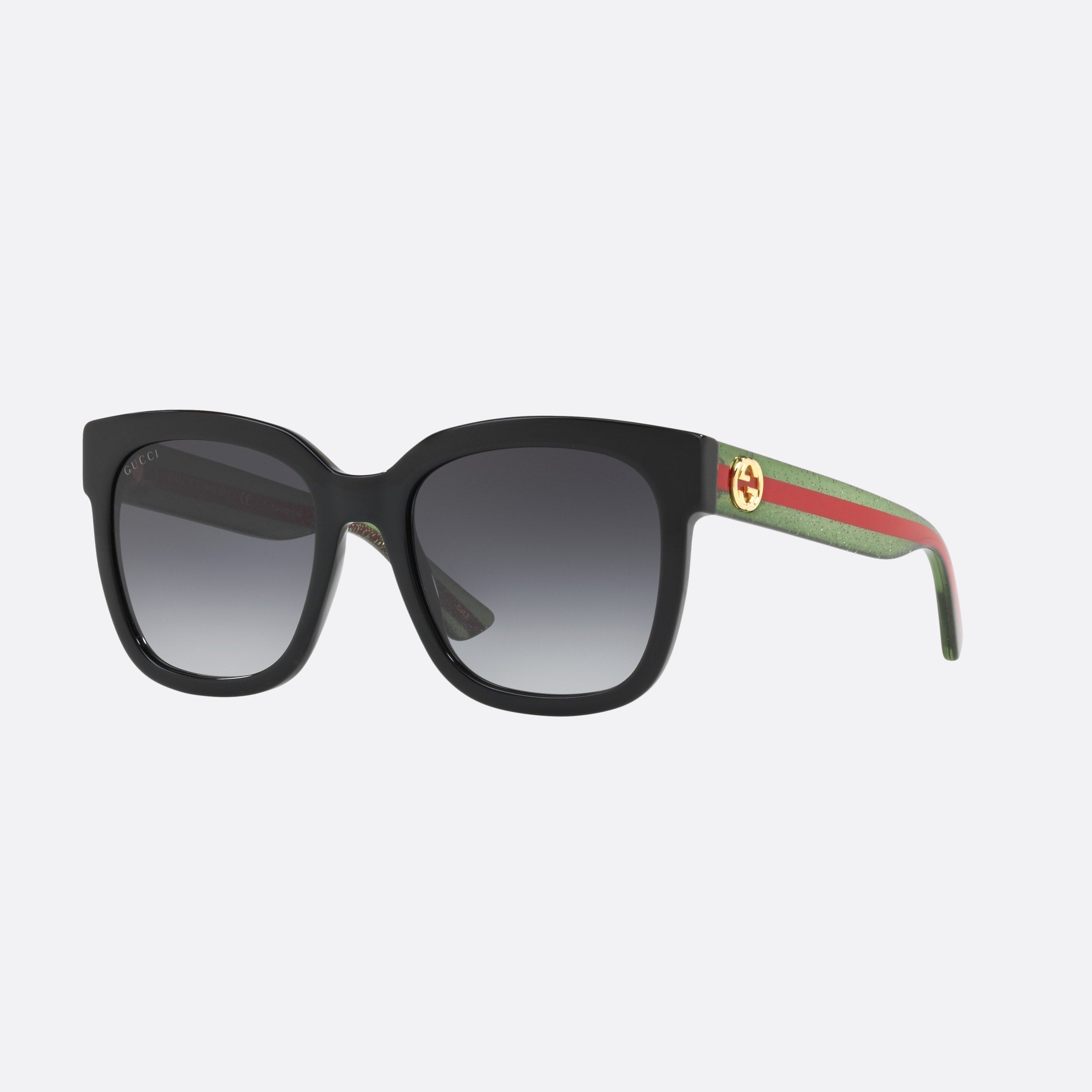 Gucci 54mm Gg0034sn Cvf Black Rectangle Woman Sunglasses - Main View
